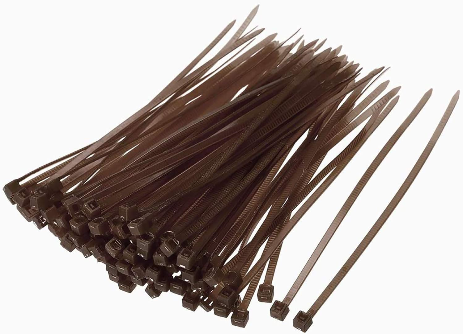 URBEST 1000 Pcs Self Locking Wire Cable Zip, Tie Fasten Wrap 6 Inch Nylon Zip Tie (Brown)
