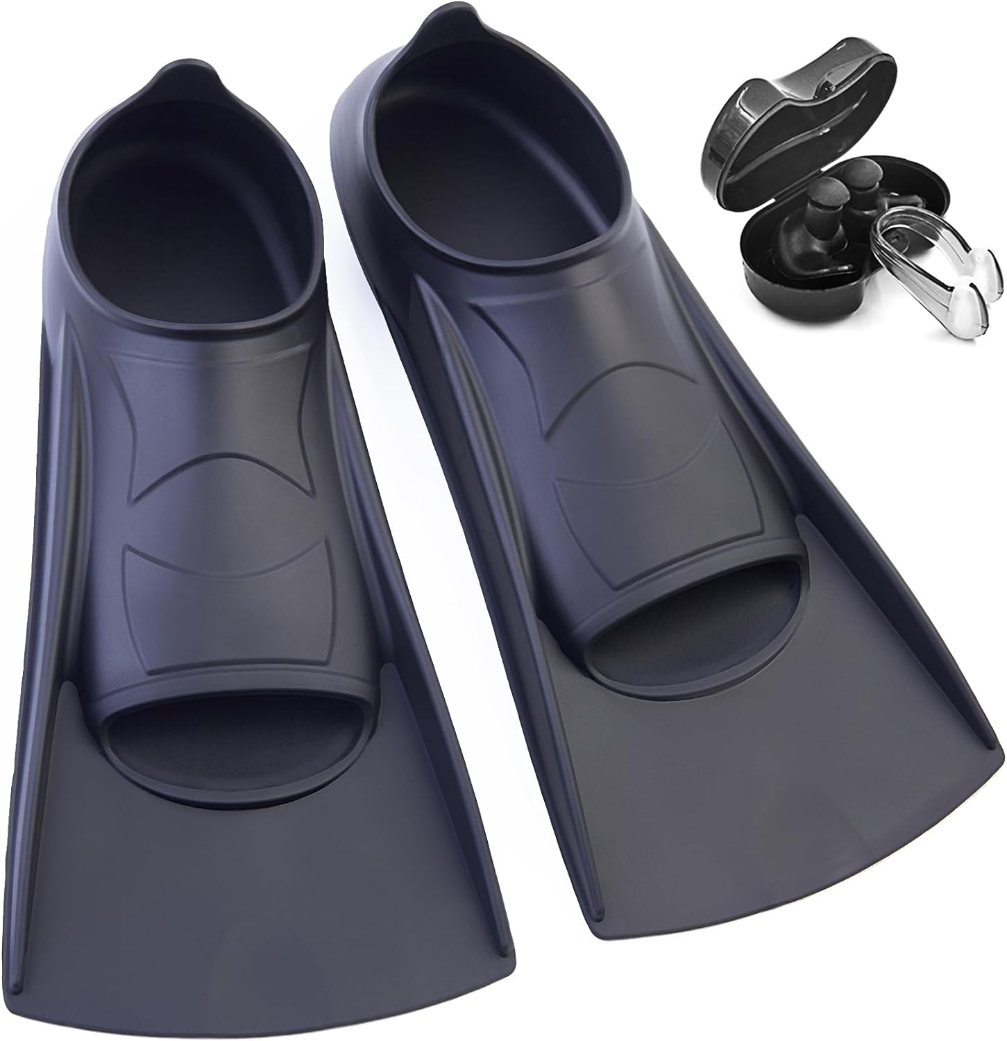 Nagiee Swim Fins, Kids Swim Flippers for Lap Swimming, Comfortable Silicone Flippers with Mesh Bag, Travel Size Swimming Flippers for Women Youth Adults