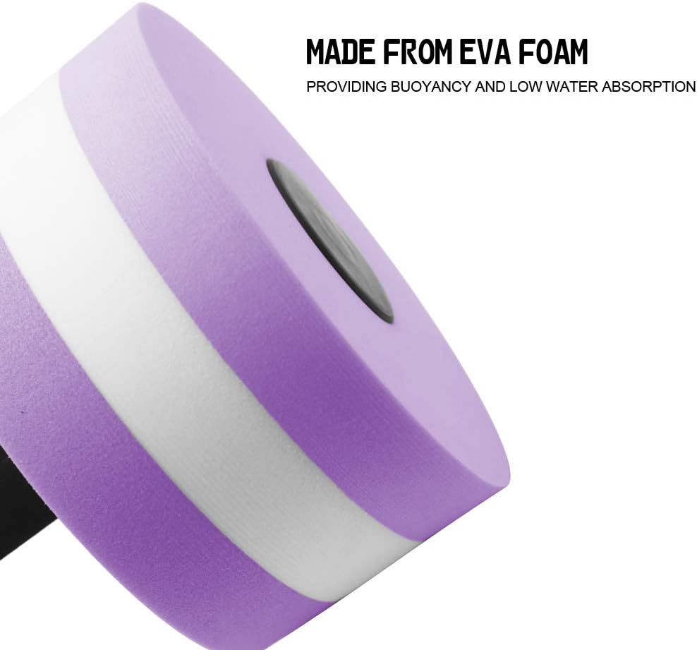 Water Dumbbells Aquatic Exercise Dumbells Water Aerobics Workouts 2PCS Foam Barbells for Men Women Water Sports Fitness Tool - Purple image number 4