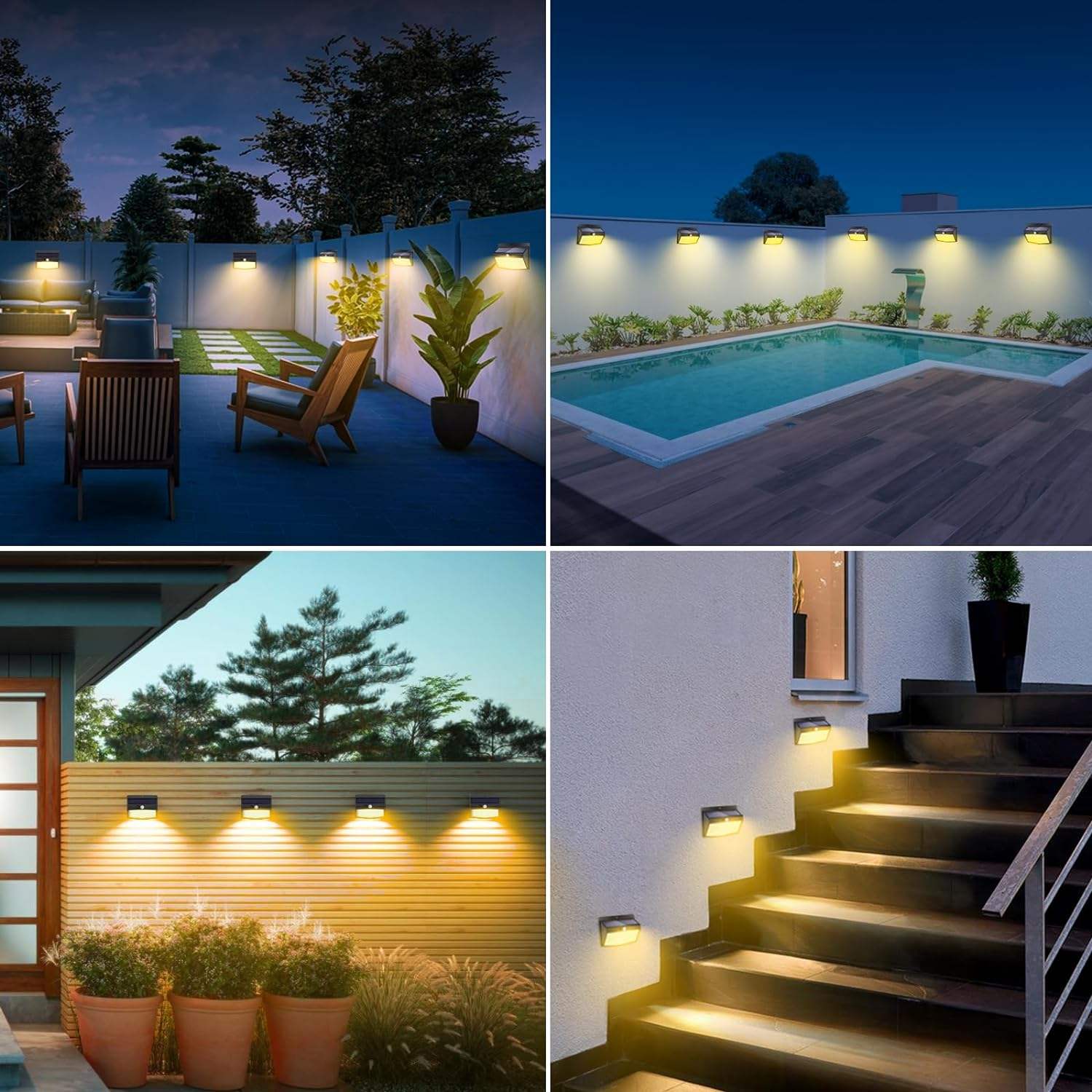 Peasur Warm White Solar Lights with Motion Sensor [Pack of 10], 138 LED Spotlights for Outdoor Use, 3 Modes, IP65 Waterproof Solar Lights for Garden image number 5