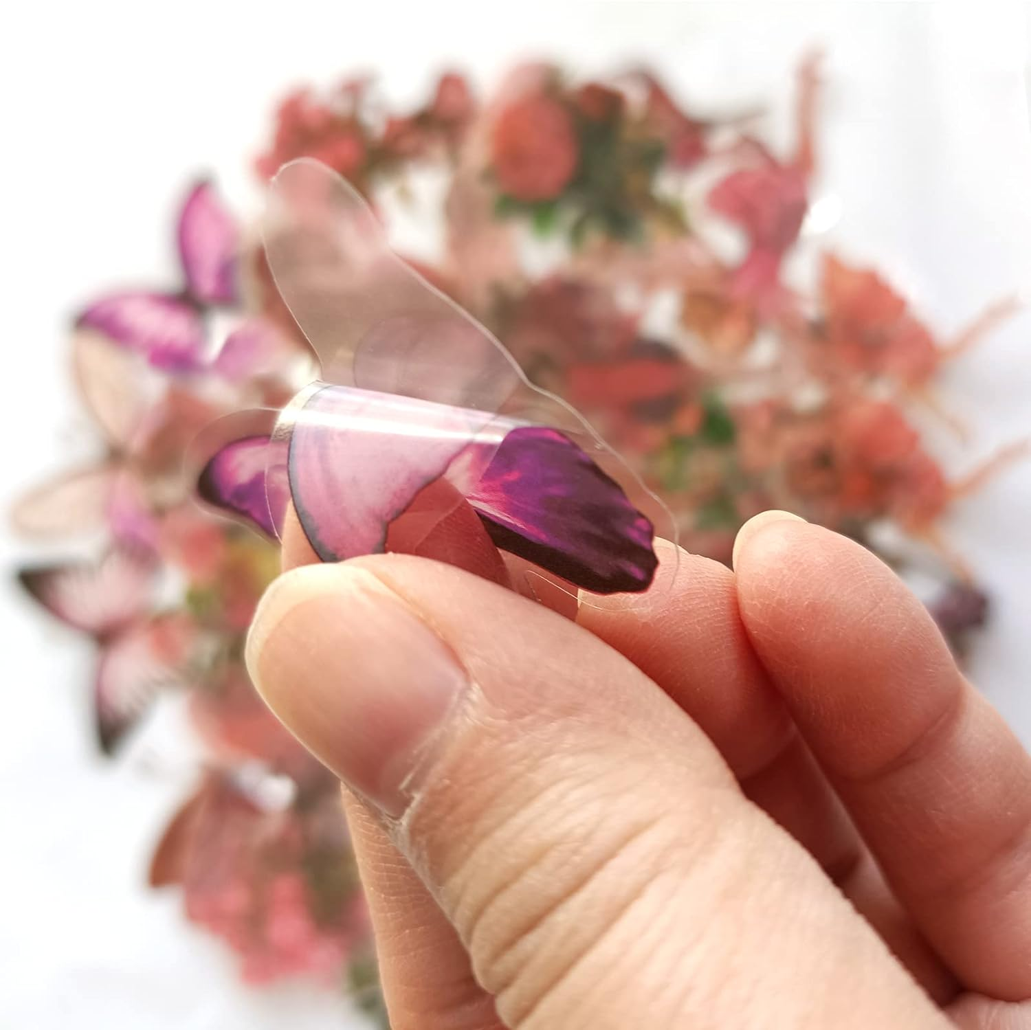 Aesthetic Fairy Journaling Scrapbook Stickers, 40Pcs Waterproof Transparent PET Junk Journal Decals, Scrapbooking Supplies Kit for Laptop, Phone Case, Water Bottle DIY Decoration (Blue) image number 3