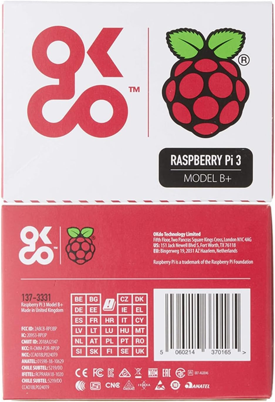 DIGISHUO 8 in 1 Kit Complete Raspberry Pi 3 Model B+ Module&Official White Red Case&Transparent Case&Hdmi Cable&A1 32G Sandisk SD Card&3Pcs Heatsink&5V 3A AU Power Supply image number 5