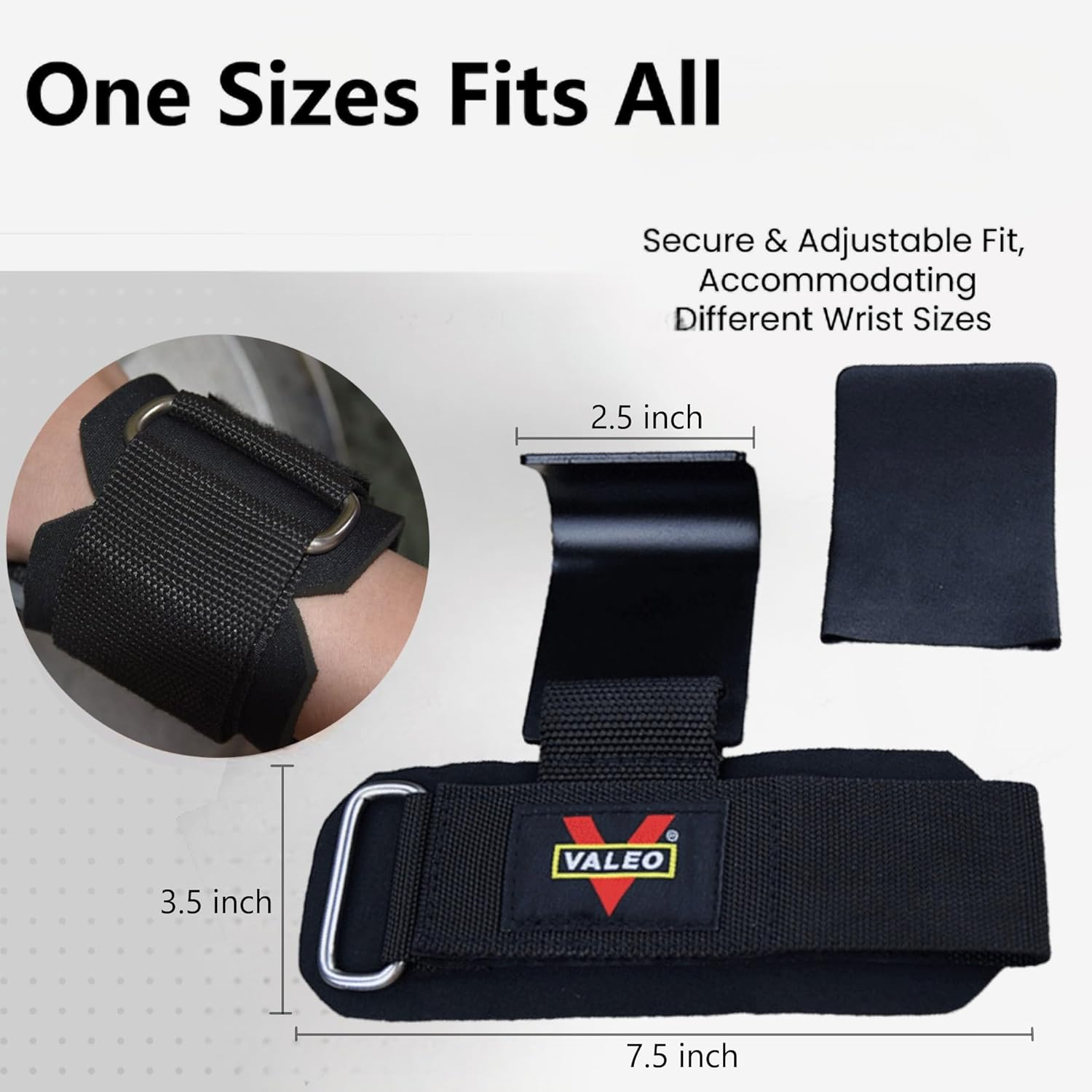 Weight Lifting Hooks (Pair), Heavy Duty Power Wrist Straps Hand Grip Support for Deadlifts, Pull Ups, Shrugs - Gym Gloves for Men and Women image number 3