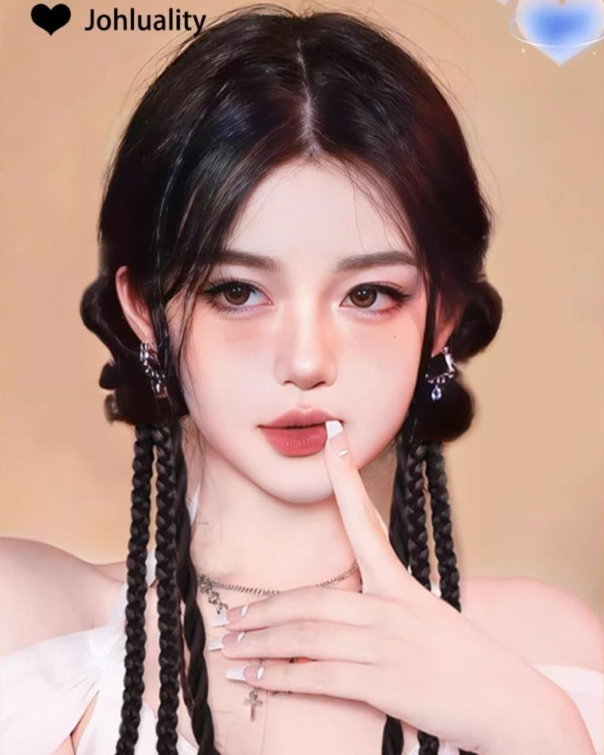 TPZORJX Pack of 2 Women'S Hair Bows - Boxer Braids, Bow Hair Clip, Hair Bow with Thin Bands for Women Girls Children image number 2