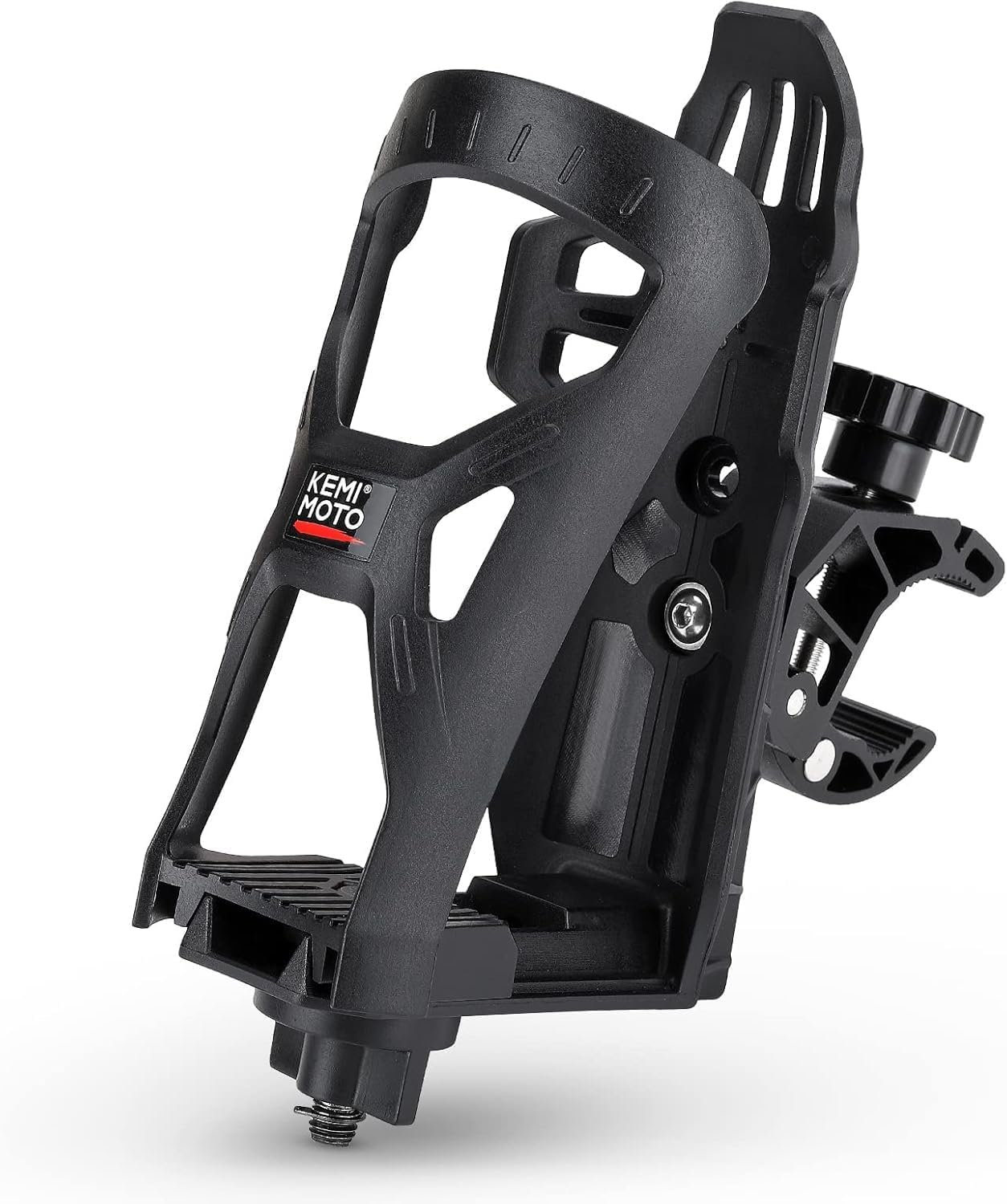 KEMIMOTO Cup Holder 12Oz-28Oz for ATV Motorcycle Scooter Bike Boat Stroller Wheelchair Golf Push Cart Tractor Crocodile Bite Design Drink Holder Water Bottle Holder with 0.6&rdquo;-1.56&rdquo; Strong Metal Clamp image number 4