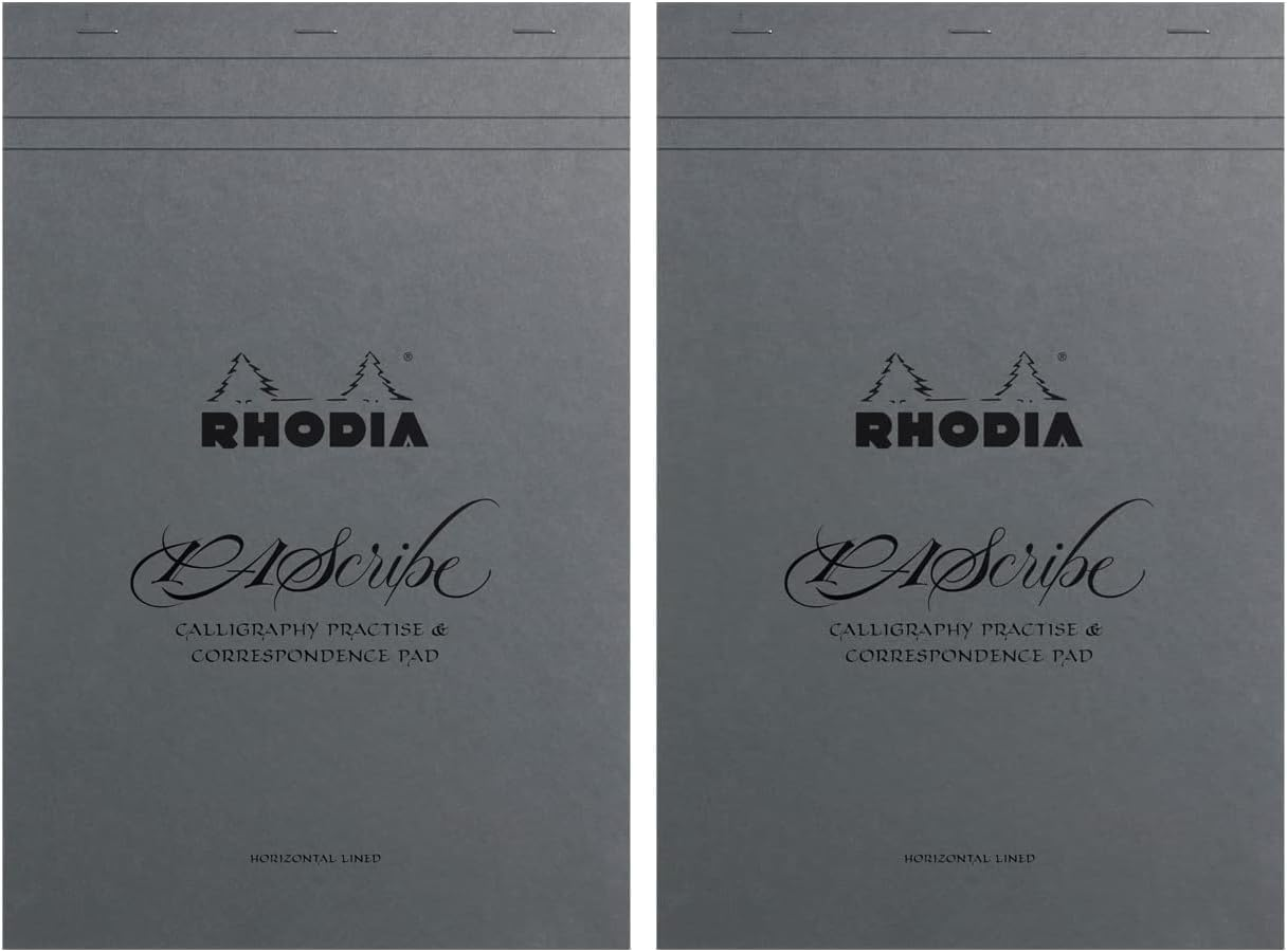 Rhodia 117761C Soft Notebook Rhodiarama Goalbook Silver A5 (14.8 X 21 Cm), 240P, Small Squares 5 X 5, Paper Ivory 90 G/M2, 2 Ribbons, Elastic Closure, Imitation Leather Papier Maya Gris (Pack of 2) image number 4