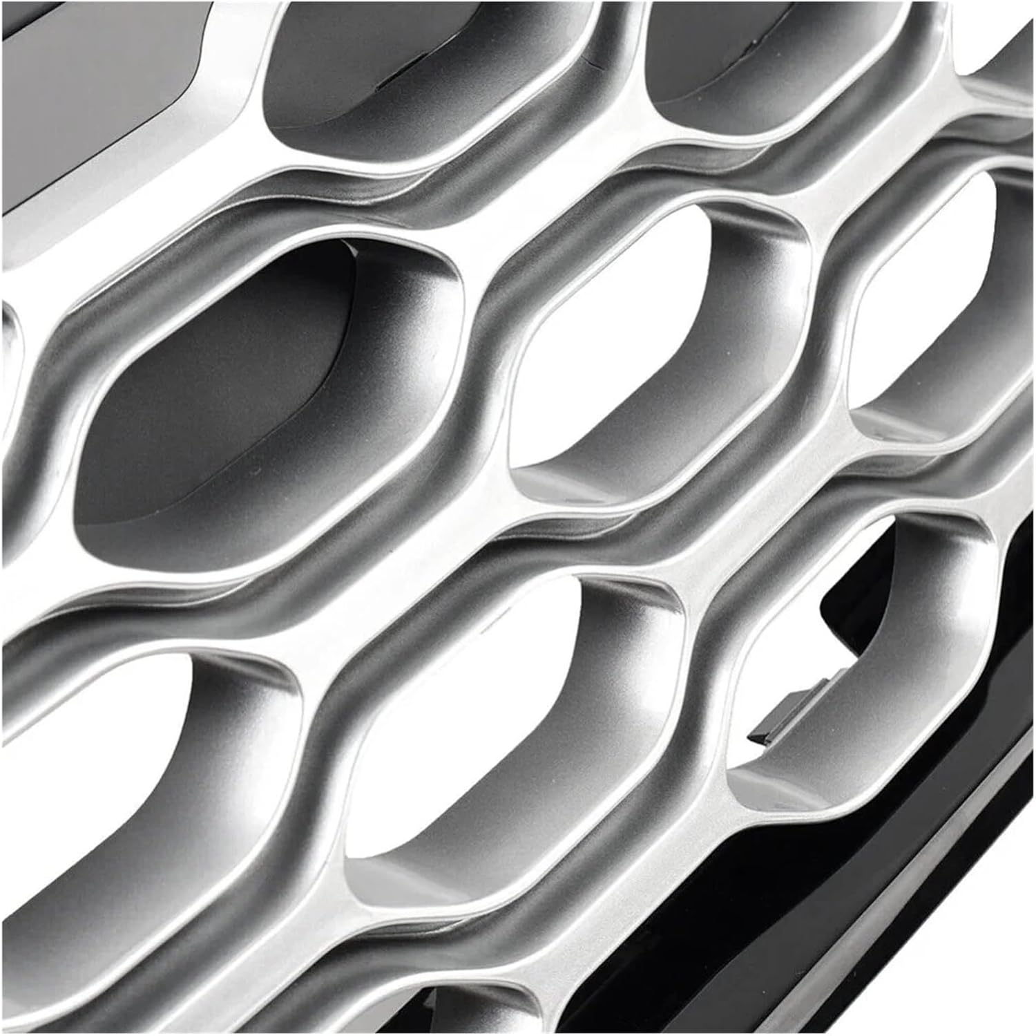 Front Bumper Grille Honeycomb Style Mesh Vent Replacement Parts Car Accessories Compatible for Land Rover Discovery 5 L462 2017-2023(Honeycomb Silver) image number 2