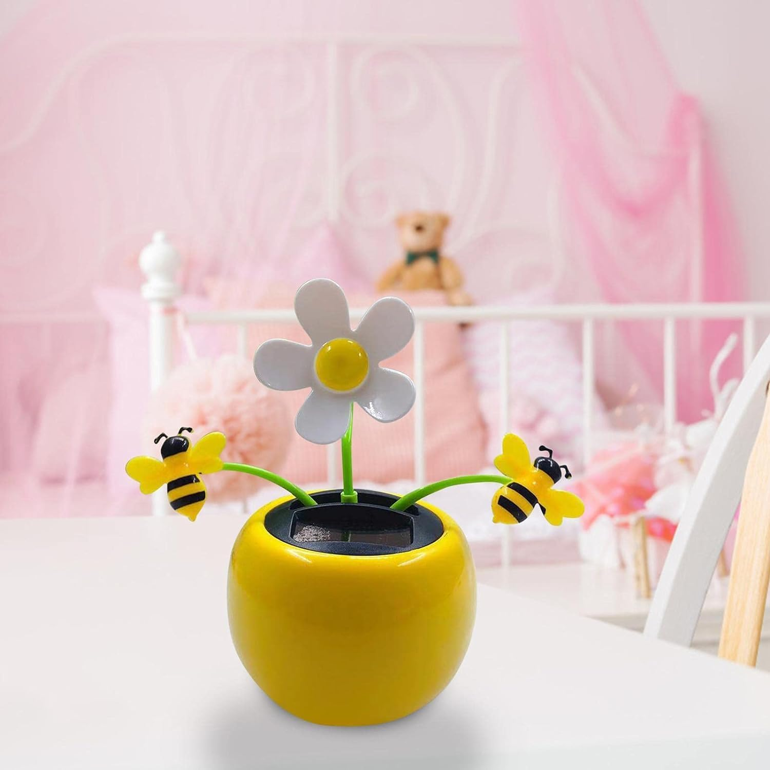 Solar Dancing Flower Pot,Creative Solar Power Desk Figures,Funny Solar Window Figures, Car Swinging Dancing Figures Car Dashboard Office Home Desk Decor image number 5