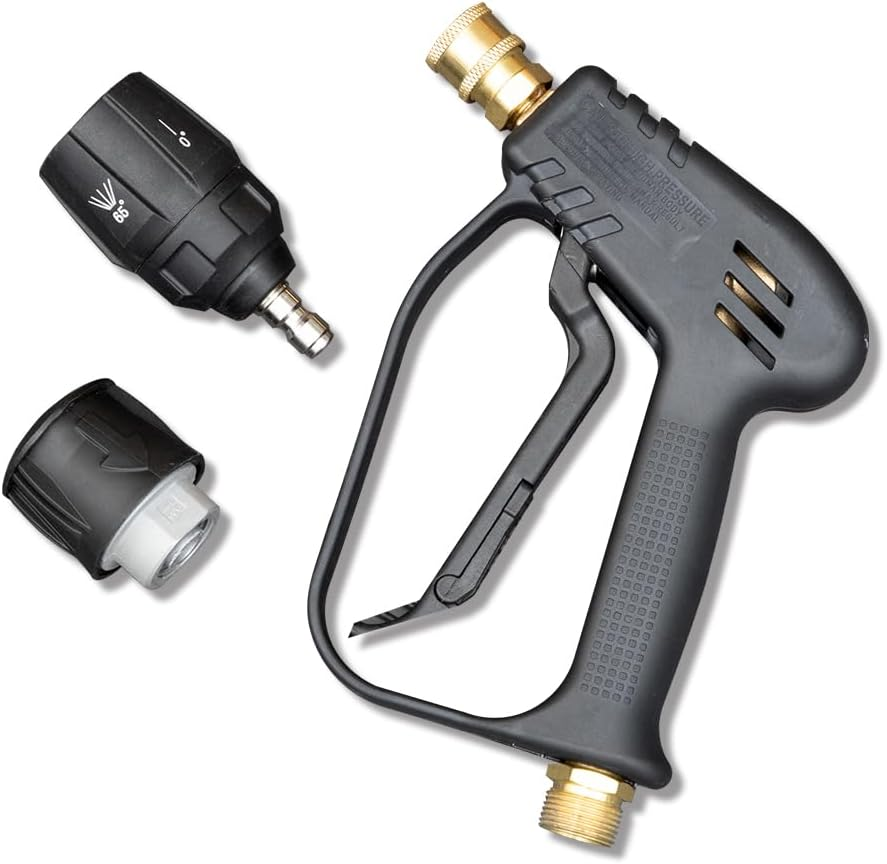 Yours Y612-018-2 Car Wash Short Gun, Single Item, Compatible with Bosch/Black&Decker High Pressure Gun, Compatible Connector Included, One-Touch, Professional Car Wash, Cleaning, Car Care, Quick image number 5