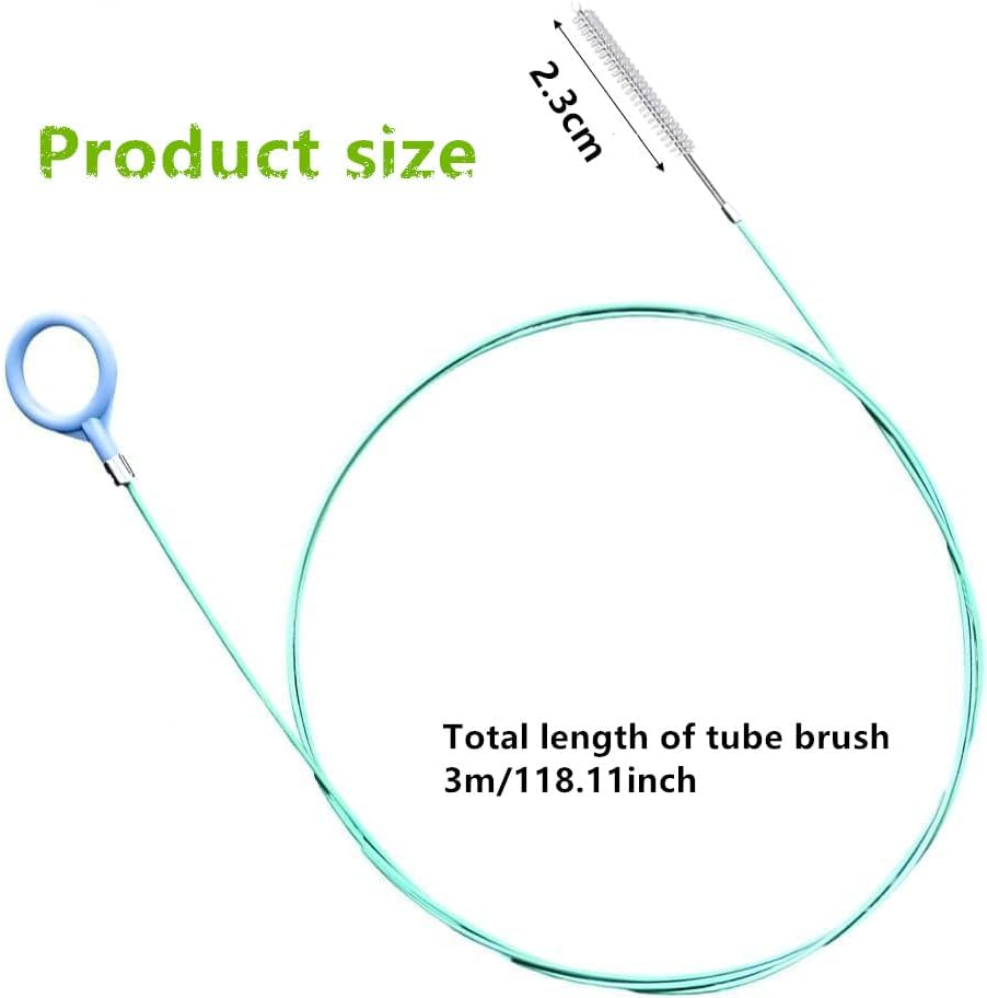 2Pcs 3M Long Drain Unblocker Wire Refrigerator Cleaning Brush,Car Sunroof Air Conditioner Tube Slim Drain Hole Cleaning Tool image number 1