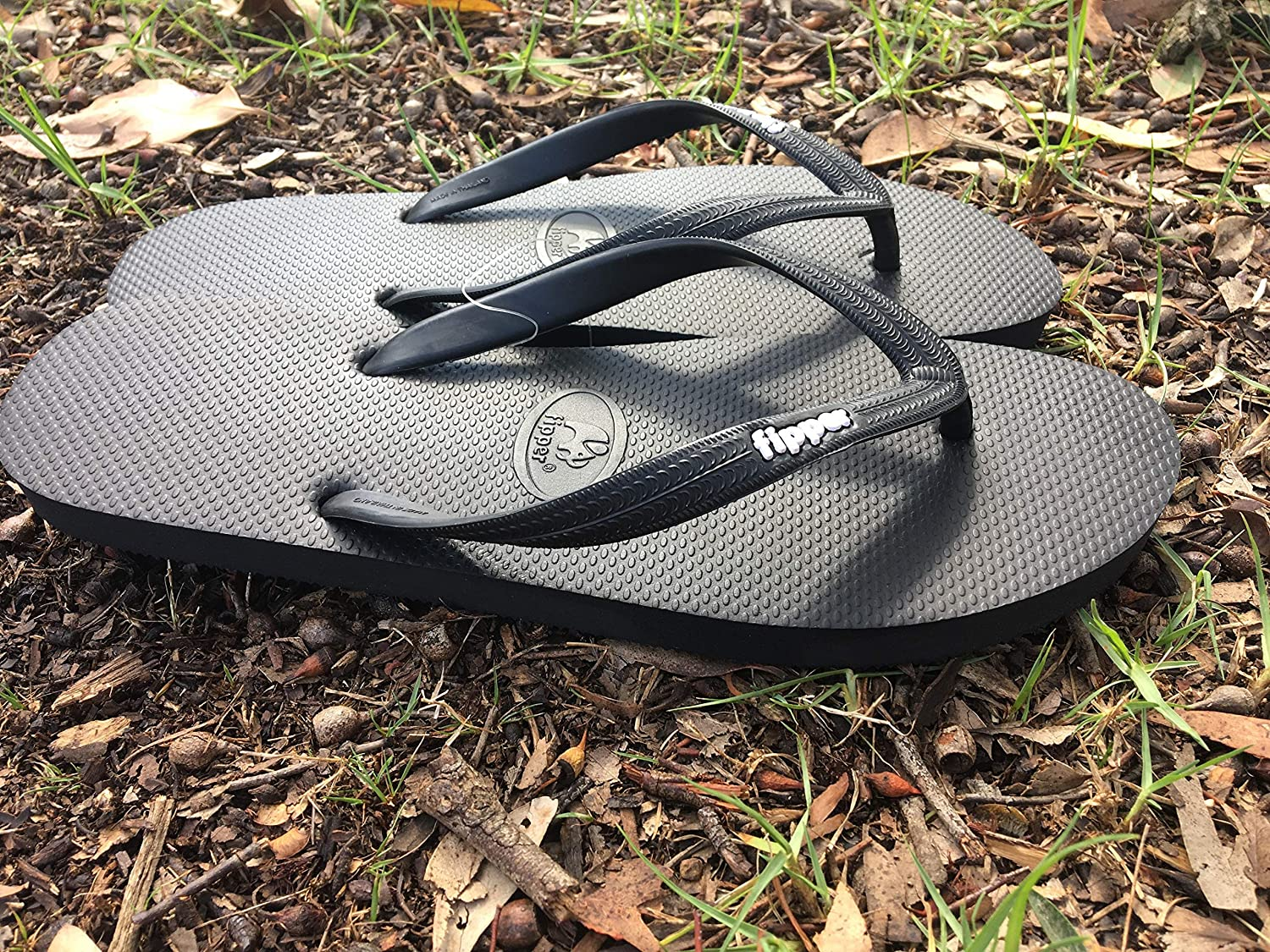 Fipper Slick Mens Rubber Thongs Black UK12 US13 image number 6