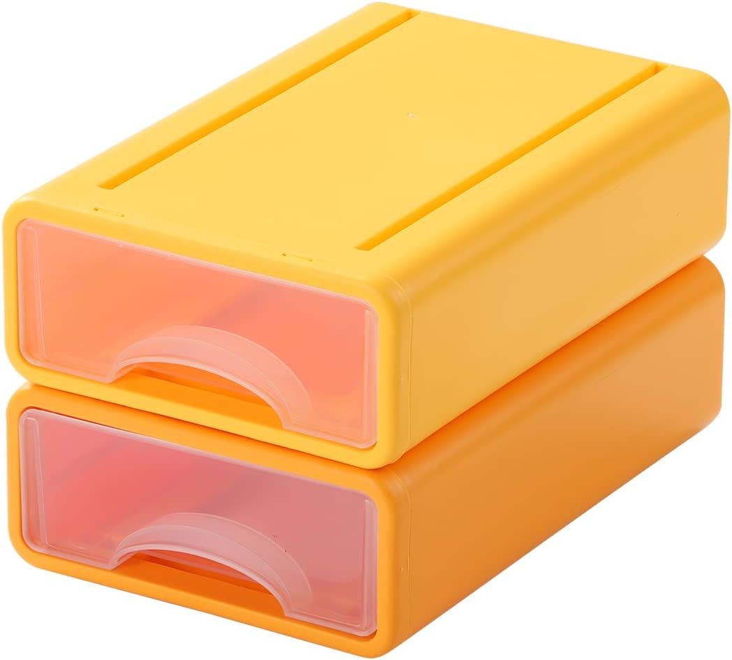 Osteed Blue Desktop Drawer for Paper, Stackable Office Storage Drawer for Desk, Craft Organizer and Storage Bin, Large Storage Container with Plastic Drawer for Office Supplies Desk Accessories