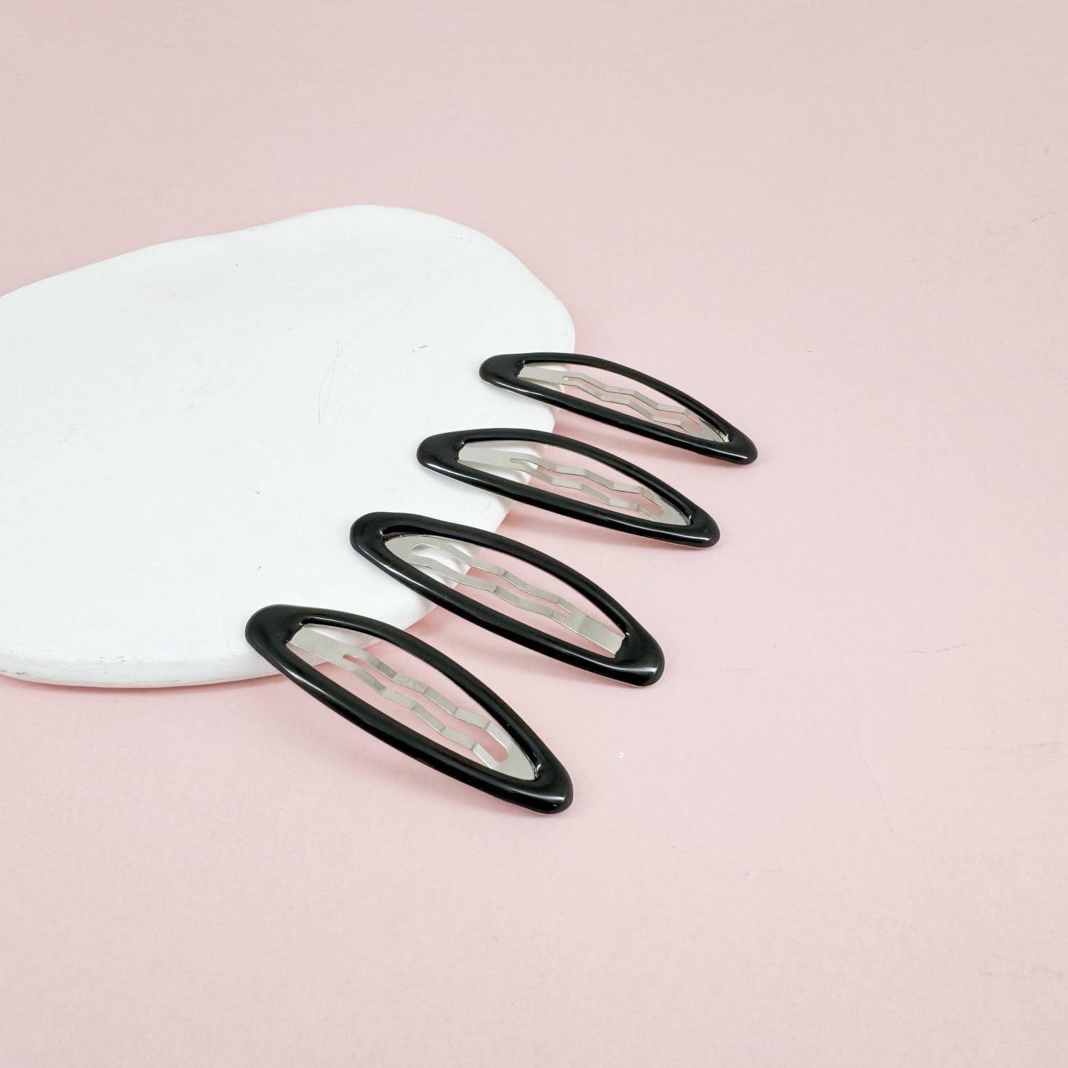 Pack of 16 Hair Clips Girls 7 Cm Oval Metal Snap Oval Large Hair Clips for Women Hair Accessories image number 6