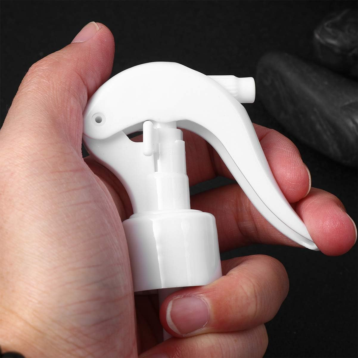 DOITOOL 12Pcs Spray Bottle Trigger Replacement Industrial Trigger Sprayers Nozzles Chemical Resistant Spray Head Replacement Part for Gardening Cleaning Watering Supplies(White)