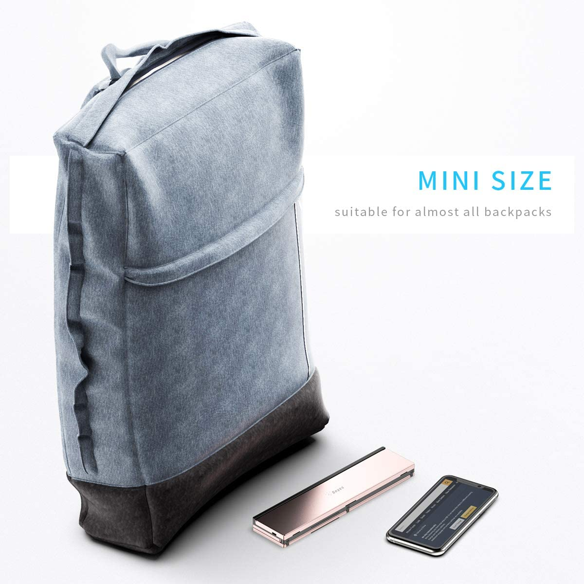 Folding Keyboard,Geyes Portable Travel Bluetooth Keyboard for Iphone12 /11 / Xs Max/X/8/7 Plus/7/6S Plus/6/Ipad 2018 9.7/Air 2 /Pro 9.7/Ipad Mini 5/4, Samsung Android Tablet Smart Phone (Rose Gold) - Rosegold image number 3