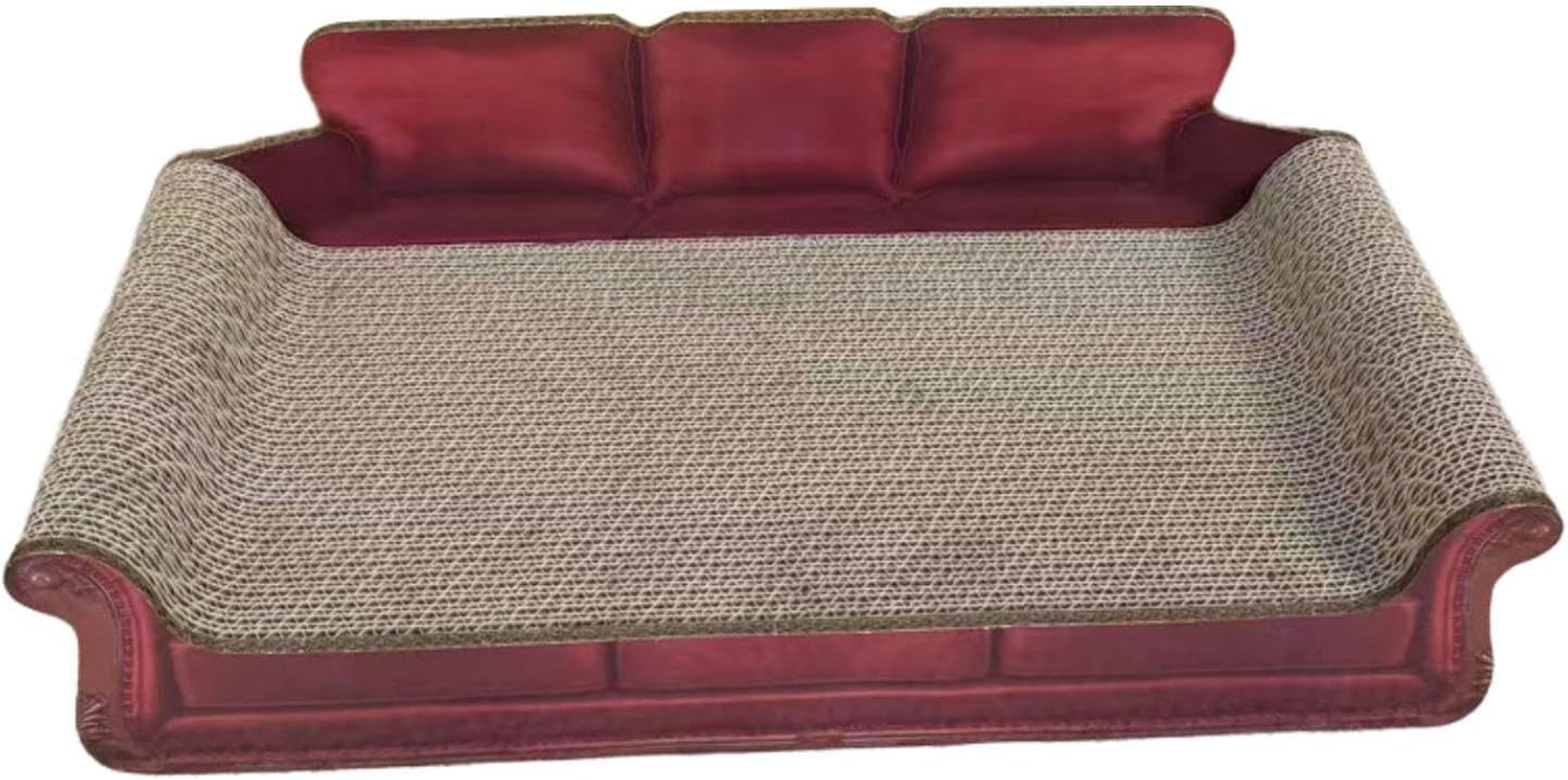 MFMEXUL Cat Scratcher, Sofa Bed, Protects Carpets and Sofas, Pet Toy, Cardboard Bed for Resting, Blue