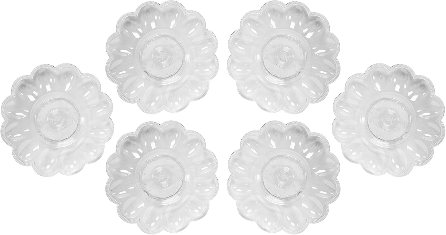 Deviled Egg Crystal Clear 9.5" Diameter Presence Serving Trays! Perfect for Any Party or Social Gathering! (3) image number 3