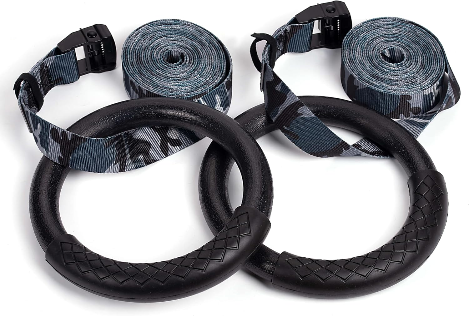 Outdoor Gymnastic Rings Premium with Grip Handle - Waterproof for outside Fitness & Calisthenics White image number 5