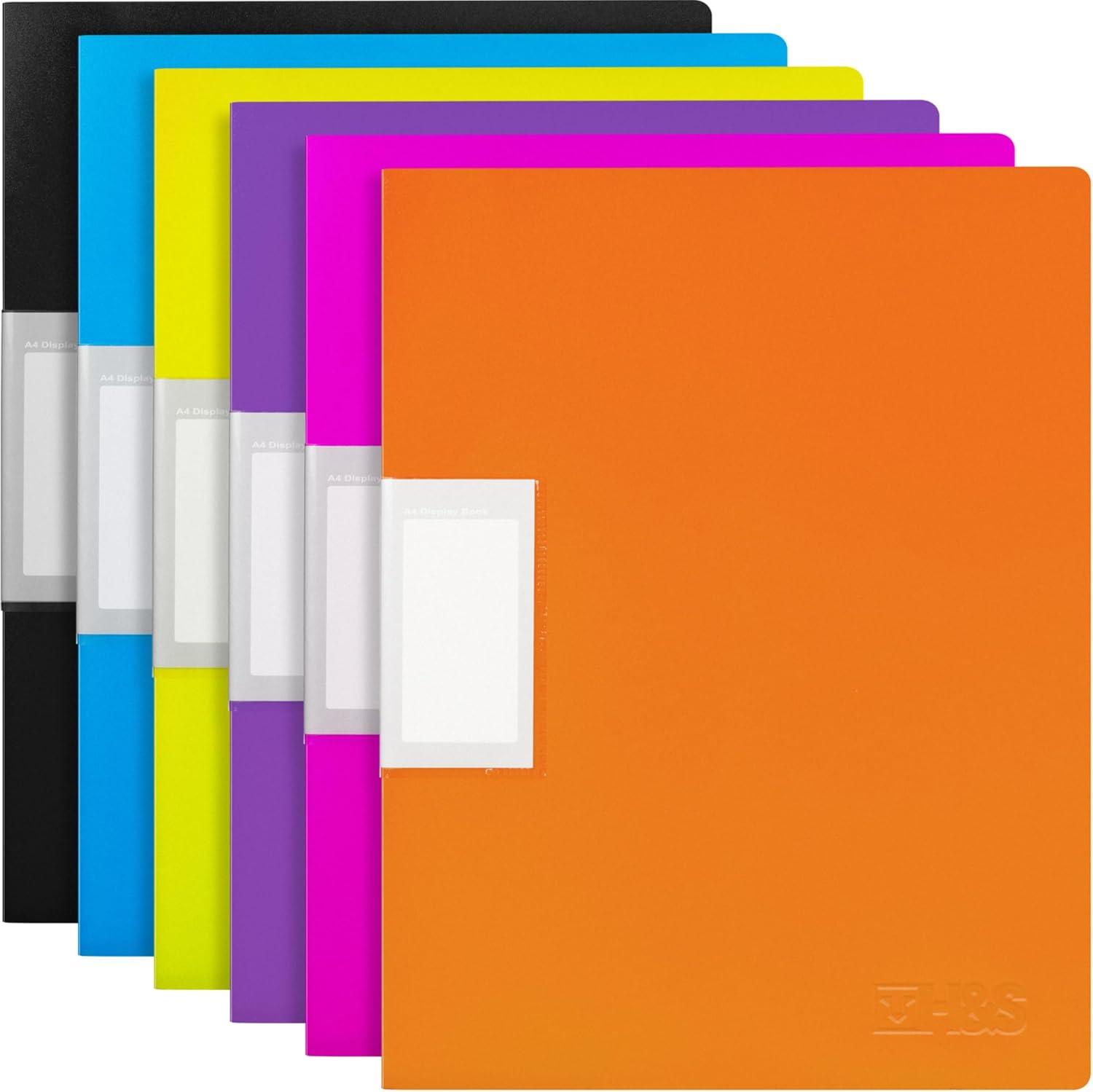 H&S A4 Portfolio Binder - 6Pcs - Presentation Folder Set with 30 Removable Clear Plastic Sleeves - Multi-Colored Display Folders image number 3