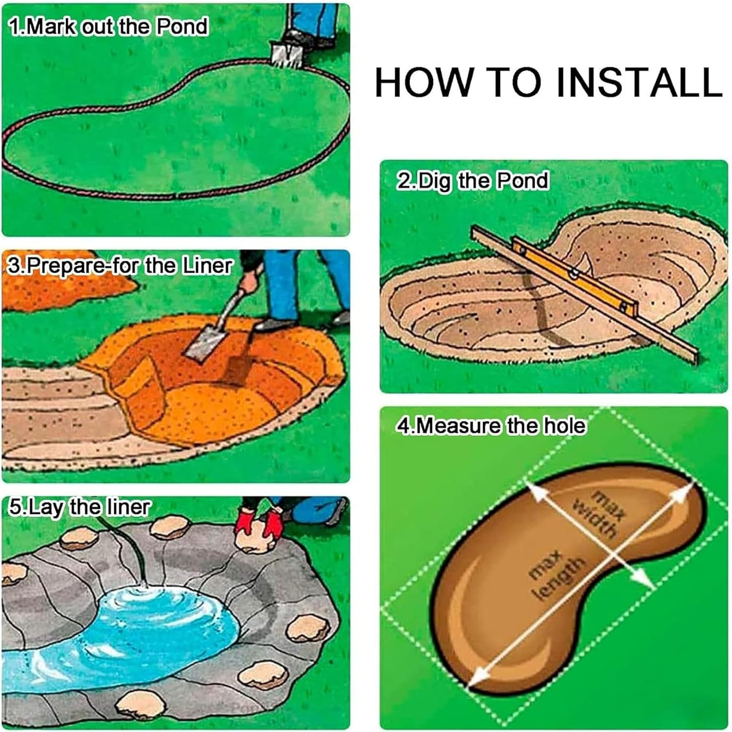 Pond Liner HDPE 0.2Mm Thick Light Blue for Fish Ponds Garden Fountains Various (2X2M) image number 5