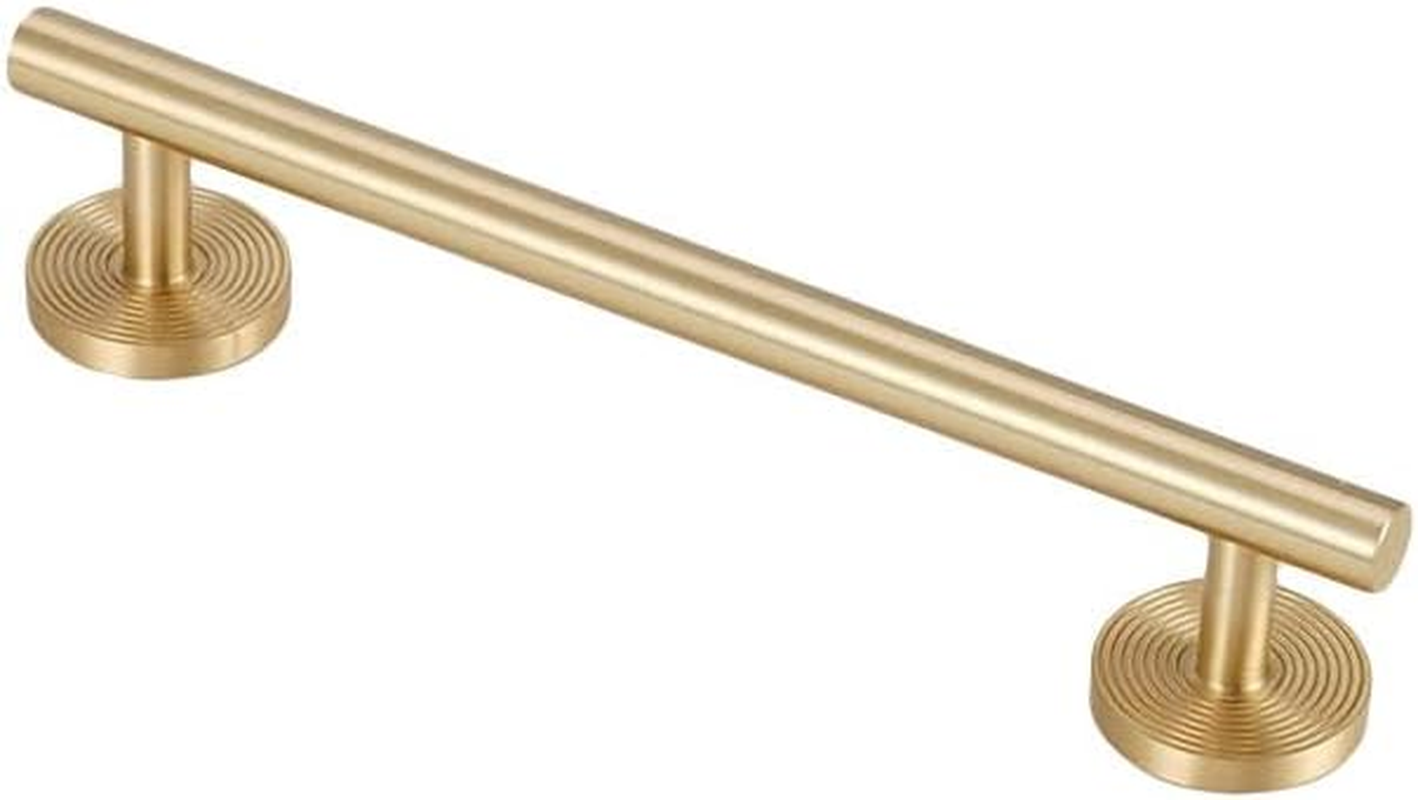 AIMALL European Style Solid Brass Cabinet Handles Drawer Pull Knob for Wardrobe Door with Brushed Brass Finish