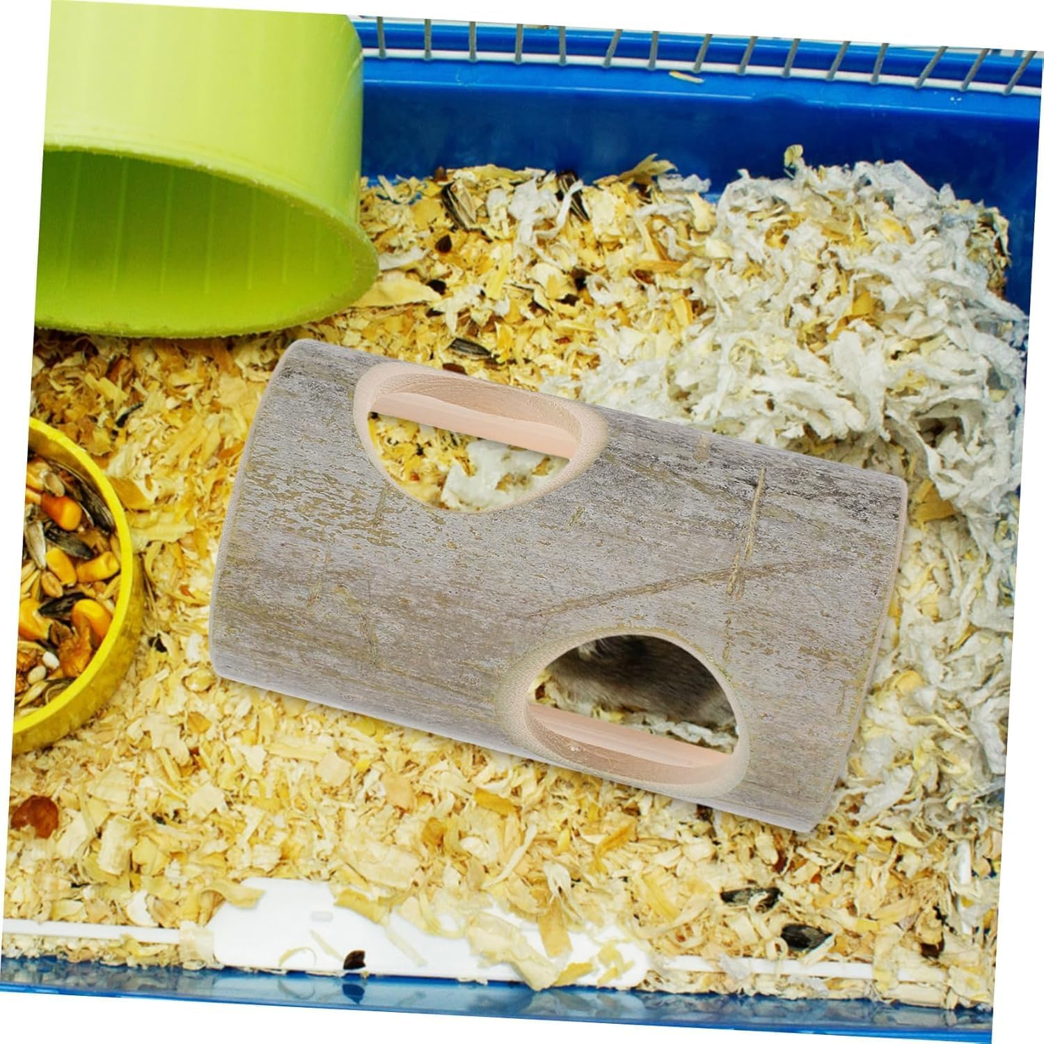 Ksngtixe 1PCS Bamboo Small Animal Tunnel, Durable Hamster Hideout for Guinea Pigs, Rats & Mice, Chew-Resistant Cage Accessory, Portable & Easy-To-Clean Hiding Tube image number 2