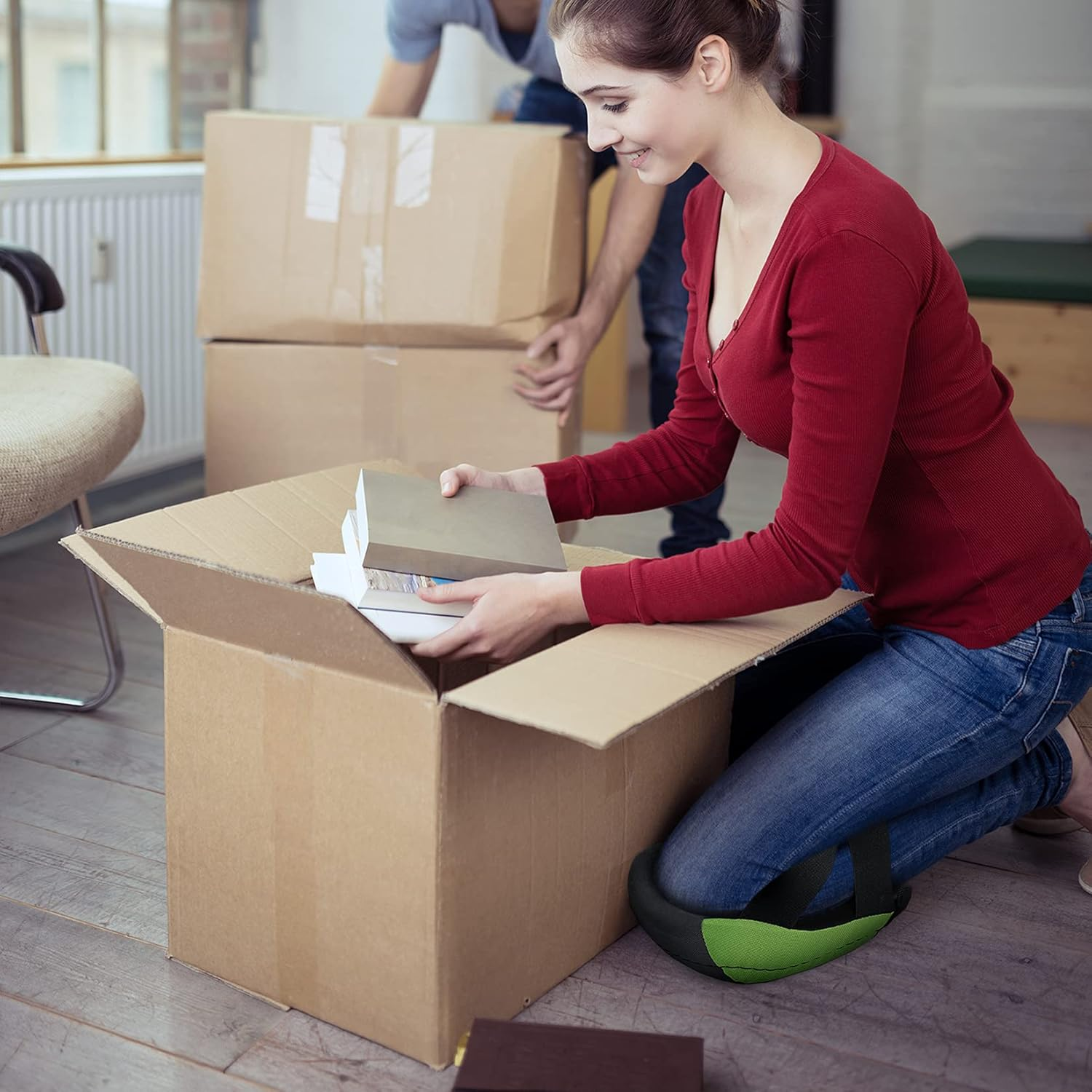 WORKPRO Garden Knee Pads for Unisex-Adult, Flooring Kneepads with Foam Padding, Comfortable Kneeling Cushion for Gardening, House Cleaning, Construction Work, 7.87"*6.75"*3" image number 4