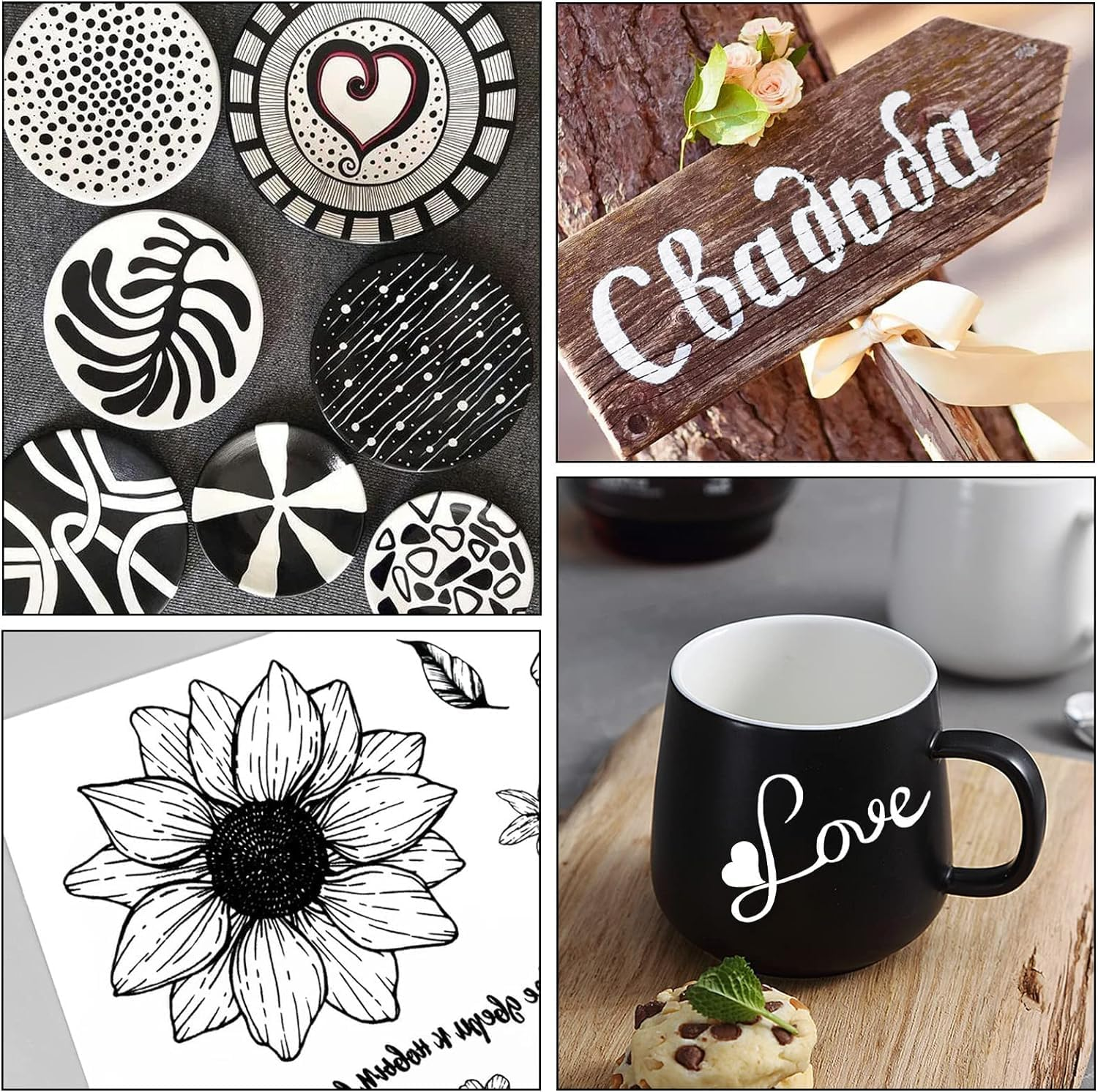 Permanent Paint Marker, Acrylic Paint Pens 0.7Mm Extra Fine Point Fabric Paint Markers for Rocks Painting Supplies Metal Stone Canvas Ceramic Wood DIY Craft Making Supplies, 6Pcs image number 4