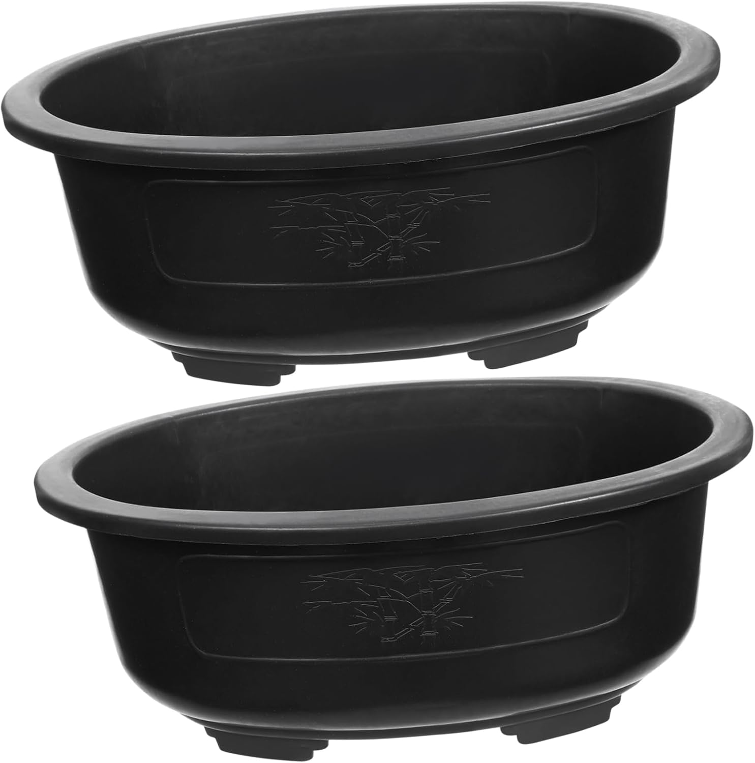 Cabilock Large Gardening Planter Pot 2Pcs Oval Plastic Bonsai Flowerpot Household Garden Supply Suitable for Indoor and Outdoor Planting image number 6