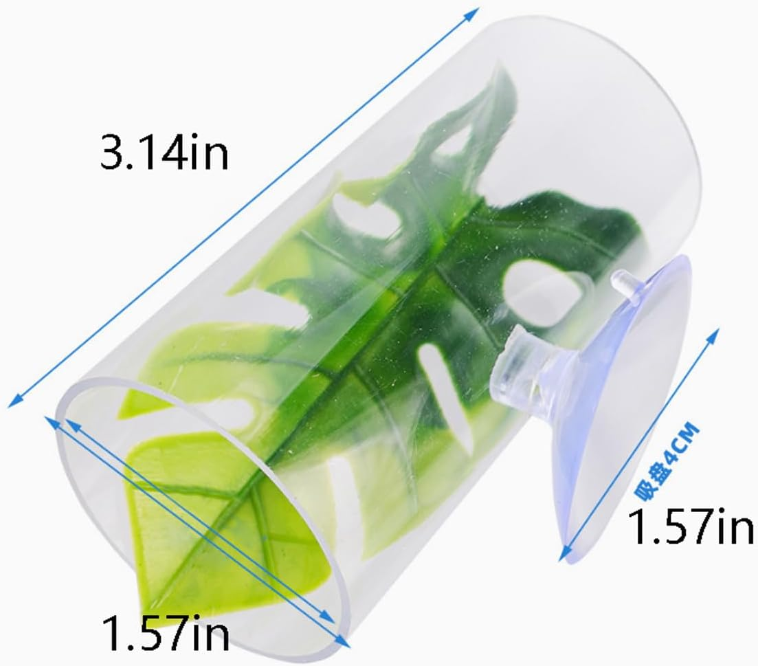 2-Pack Betta Fish Toys, Acrylic Tube Tunnel, Betta Fish Leaf Pad Simulating Natural Habitat for Betta Spawning Grounds Breeding Resting Bed, Aquarium Decor Fish Tank Accessories image number 4