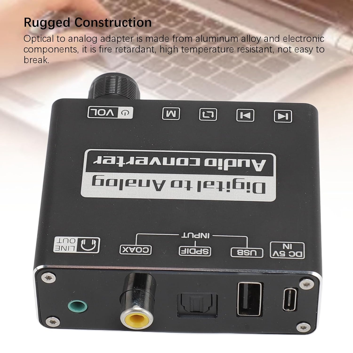 Audio Converter, Digital to Analog Sound Converter, 5.1 Optical to Analog Adapter for Phone Tablet Computer TV Speaker for TV Home Cinema image number 5