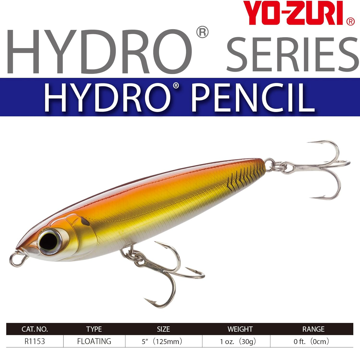 Yo-Zuri Hydro Pencil Floating - Black/Silver image number 4