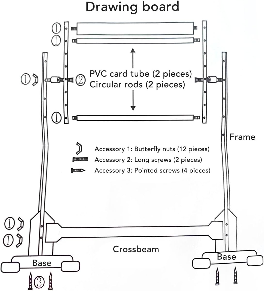 Adjustable Cross Stitch Frame, Wooden Cross Stitch Embroidery Stand with Scroll Frame, 360 Degrees Rotation DIY Floor Stand for Embroidery Quilting Tapestry Needlecrafts image number 2