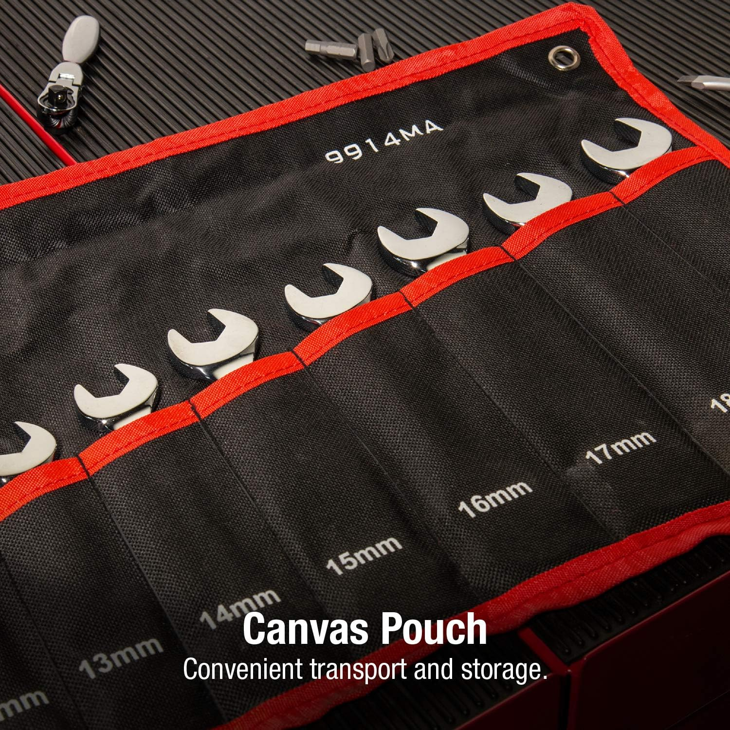 Sunex 9914M Metric Angle Wrench Set, Fully Polished, 6Mm - 19Mm, 14-Piece