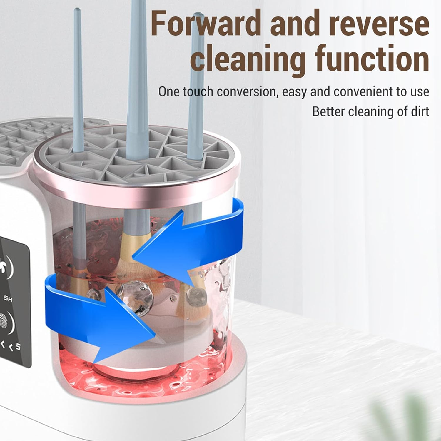 Electric Makeup Brush Cleaner, Cosmetic Brush Cleaner, Detachable Makeup Brush Cleaner Dryer Machine with 2H 5H Timer, Automatic Makeup Brush Cleaner for All Size Makeup Brush image number 4
