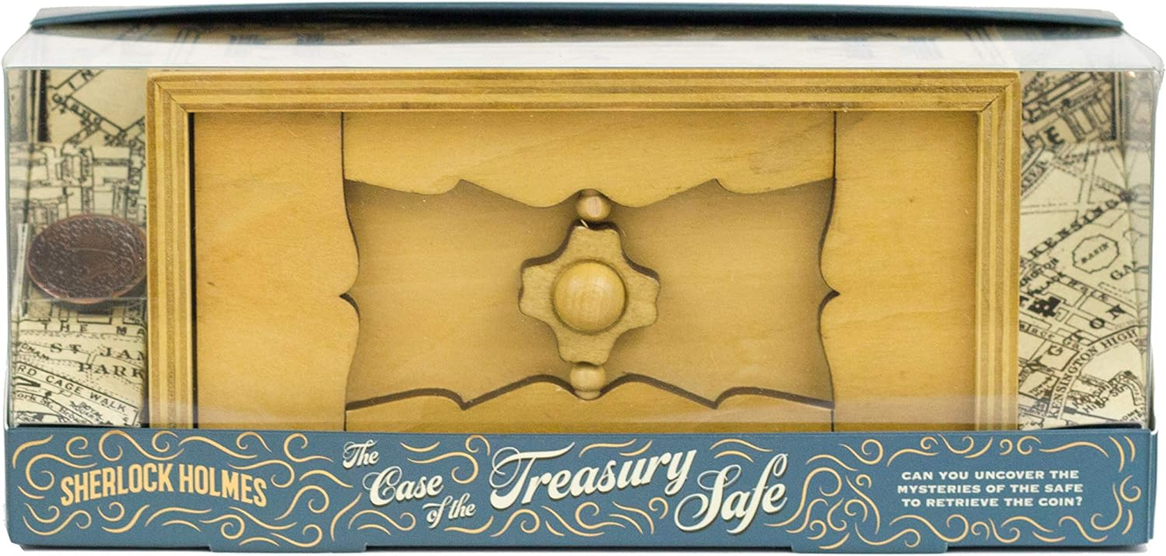 Professor Puzzle Sherlock Holmes the Case of the Treasury Safe Wooden Puzzle Box image number 1