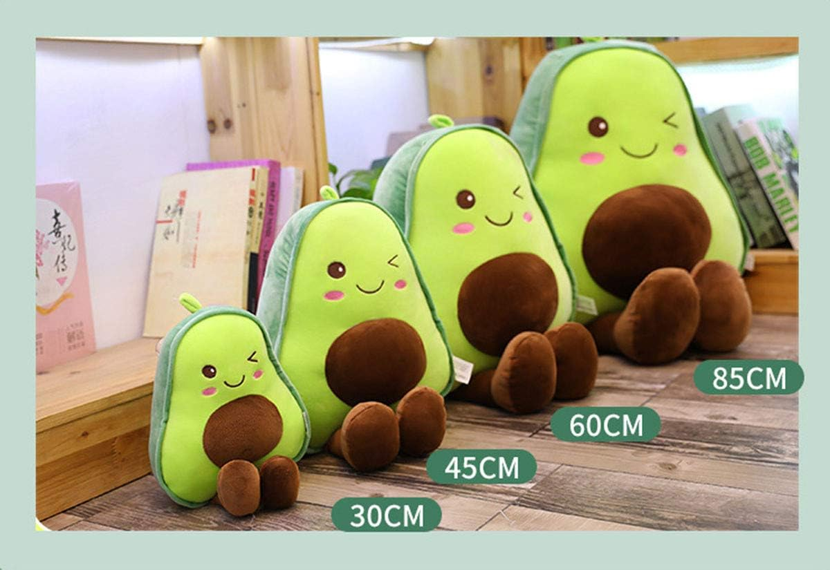 Cute Stuffed Fruit Plush Toy Doll Large Avocado Pillow Cartoon Food Kids Lovely Soft Chrismas Birthday Gift Bedroom Living Room, 30Cm