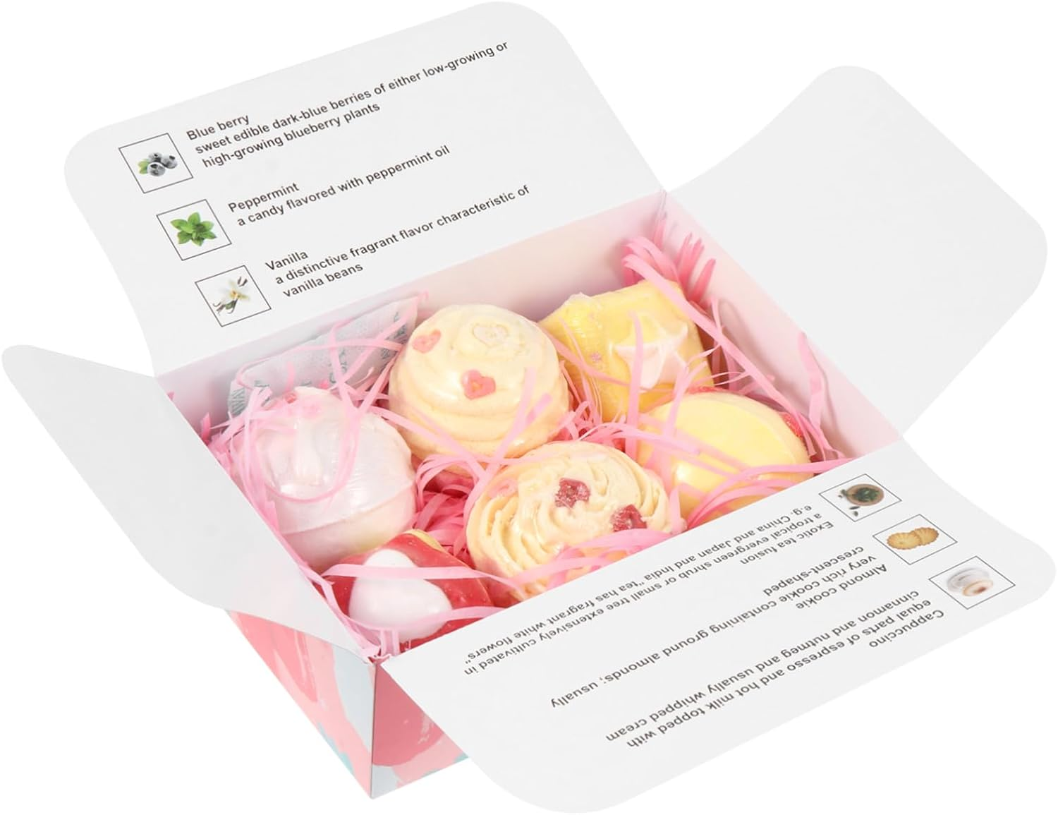 Minkissy 6Pcs Cake Shape Bath Salt Adorable for Spa Moisturizing and Exfoliating Women and Girls image number 2