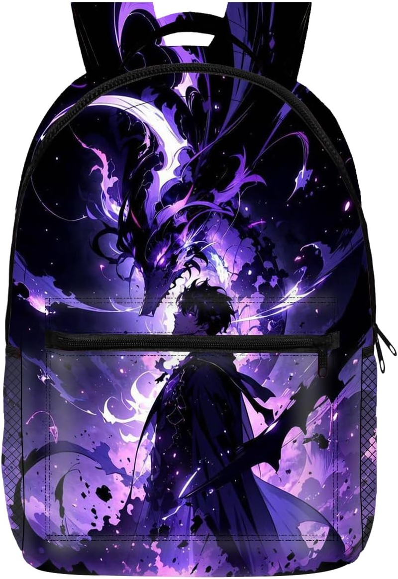 UBBY Solo Leveling 3D Printed Children'S School Backpack for Students - 41 X 30 X 14 Cm (16 Inches) Cool Style School Backpack Children'S Backpacks for Teenagers & Children Book Bags