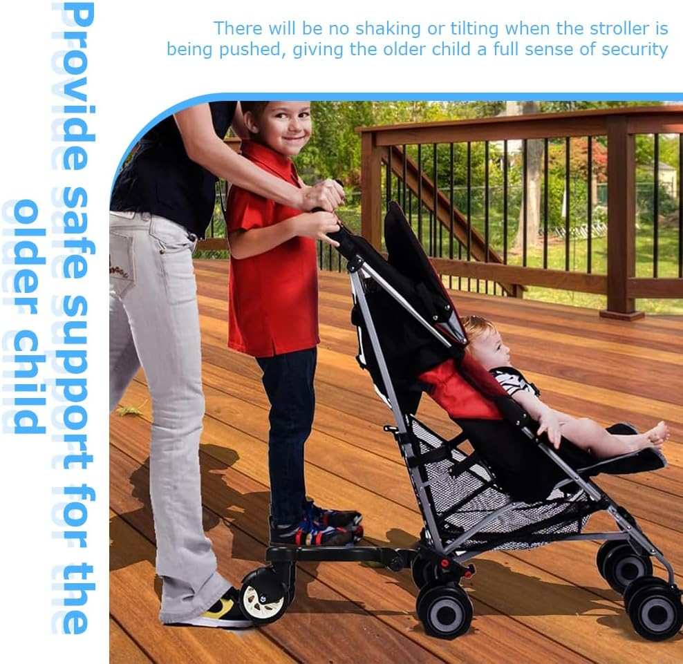 Stroller Board,2-In-1 Stroller Assist Pedal,Buggy Board,Baby Carriage Attachment,Prams Standing Board, Buggy Small Tail Car,For Toddler to Ride,Sit and Stand image number 6