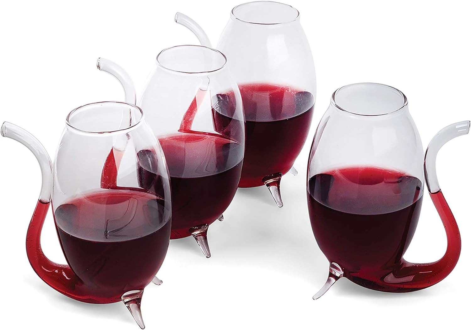 Fox Run Hand Blown Glass Port Sippers, Set of 4, 2.75 Ounces, Clear image number 3