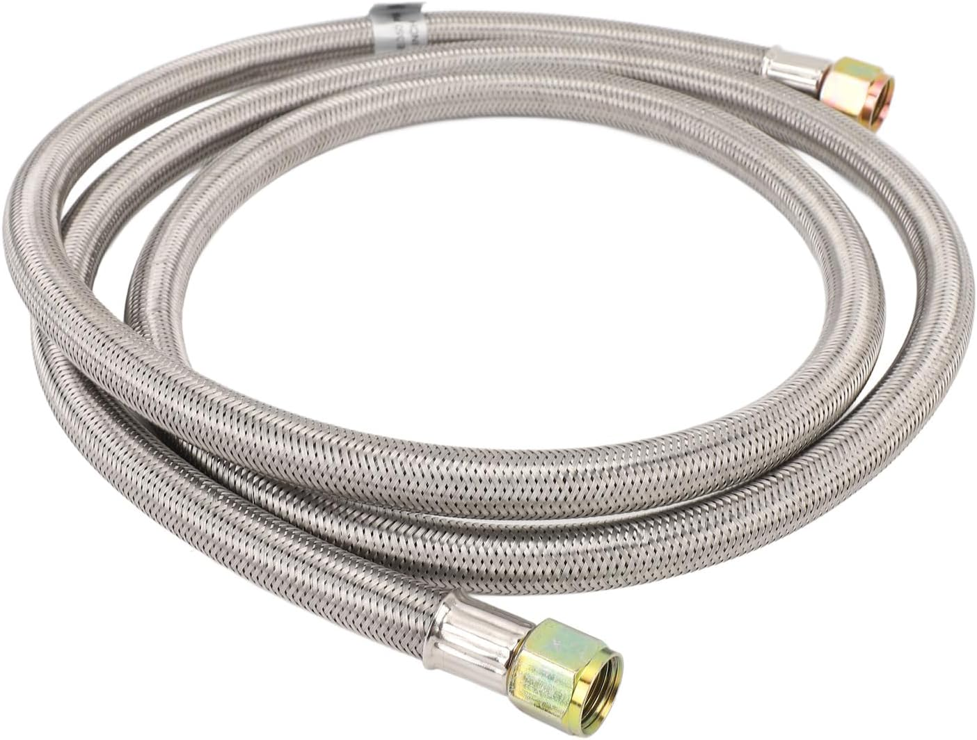 Tbest RV Gas Line Hose Extension 7Pcs 6Ft Stainless Steel High Pressure Flexible Quick Connect Fittings for RV Trailer Van Tank Pits Gas Grills Heaters image number 1