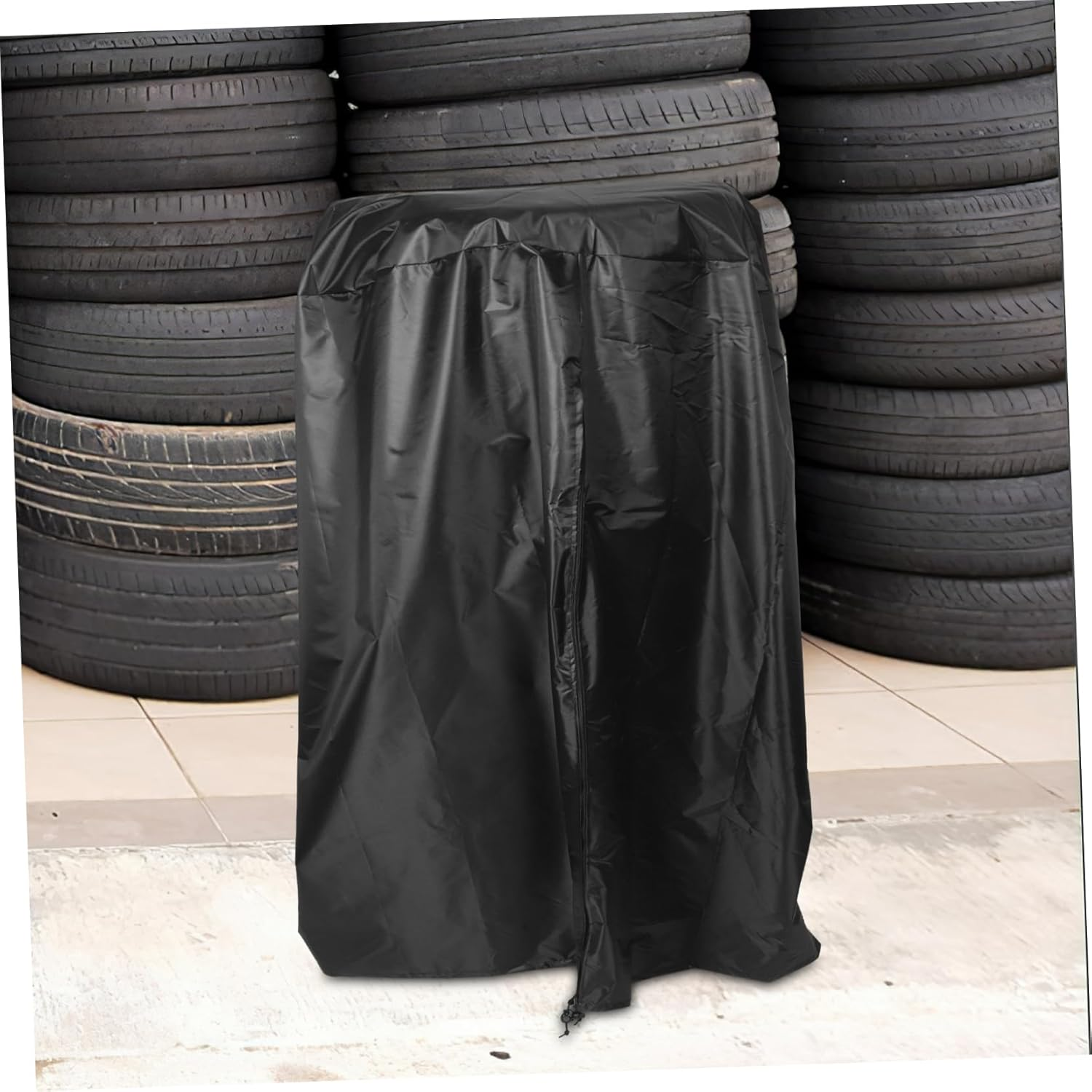 VINTORKY Material Tire Cover Weatherproof round Car Wheel Cover Easy Zipper for Outdoor Indoor Storage image number 5
