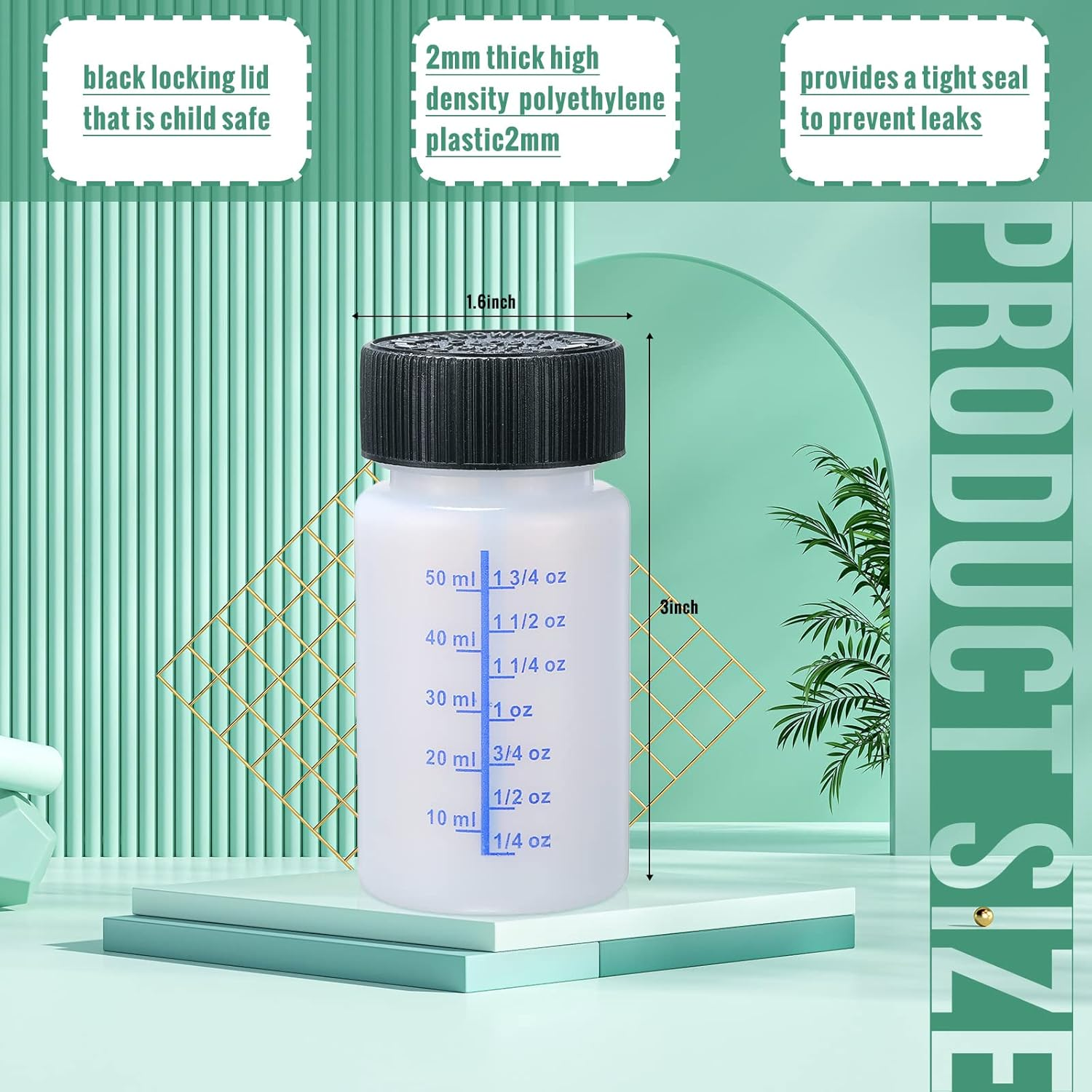 Mumufy 60 Pcs Paint Touch up Paint Bottles with Brush and Lid Empty Touch up Paint Bottle with Paint Mixing Balls 2 Oz Fluid Capacity Leftover Paint Container for Car Scratches Repair(Black, Blue) image number 2