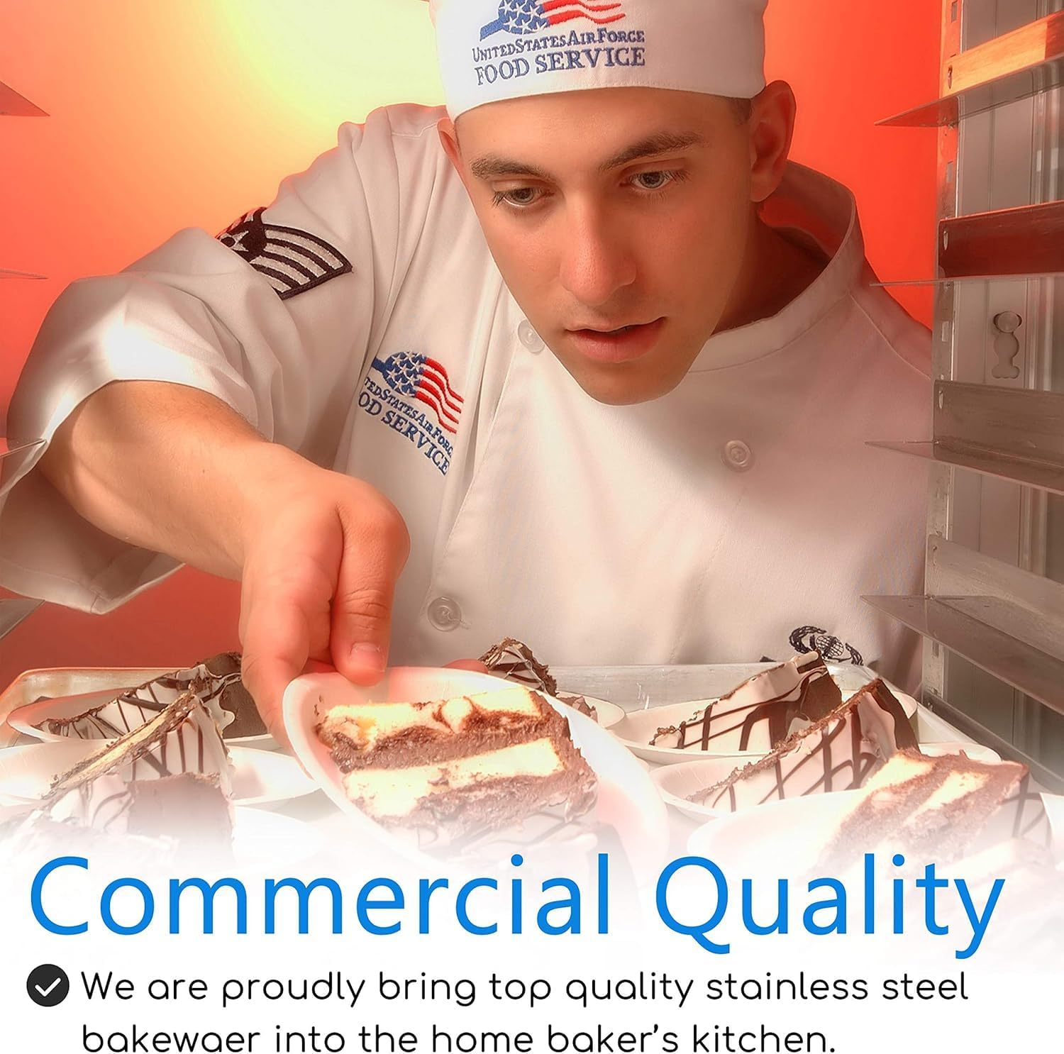 Baking Sheets Set of 2, Stainless Steel 2-Piece Cookie Sheet, Toaster Oven Baking Pan Set, Rectangle Size 16 X 12 X 1 Inch, Healthy & Non Toxic, Mirror Finish & Rust Free, Dishwasher Safe(16Inch) image number 1