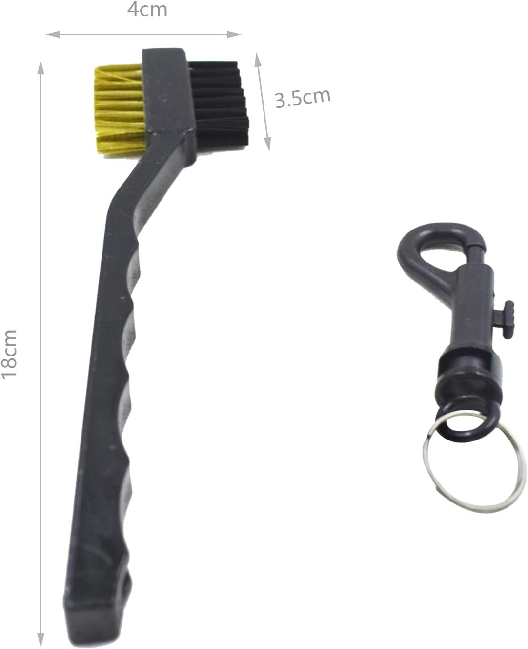 Golf Club Brush,Golf Club Groove Cleaning Brush,Portable Multiple-Use Golf Club Ball Tool,Pocket Golf Sized,Putter Wedge Shoes Cleaning Brush for Irons Balls Shoes Spike image number 2