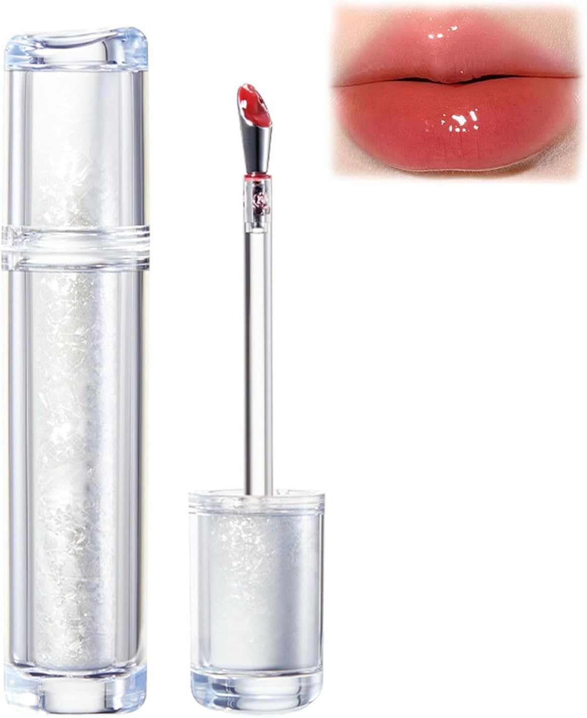 Ice Water Lip Gloss Jelly Moisturizing Lip Gloss,Ice Iron Watery Lip Glosstransfer Proof Jelly Hydrating Lip Oil Gloss,Moisturizing Nonstick Tinted Gloss Lip Oil