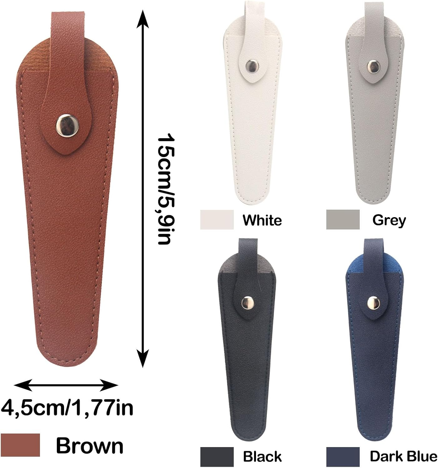 Pack of 5 Scissor Holder, Salon Hair Scissor Bag, Professional Leather Scissors Bag, Holster Organiser Hairdressers Tools, Protective Case for Scissors, Five Colours, for Scissors 5-7 Inches image number 4