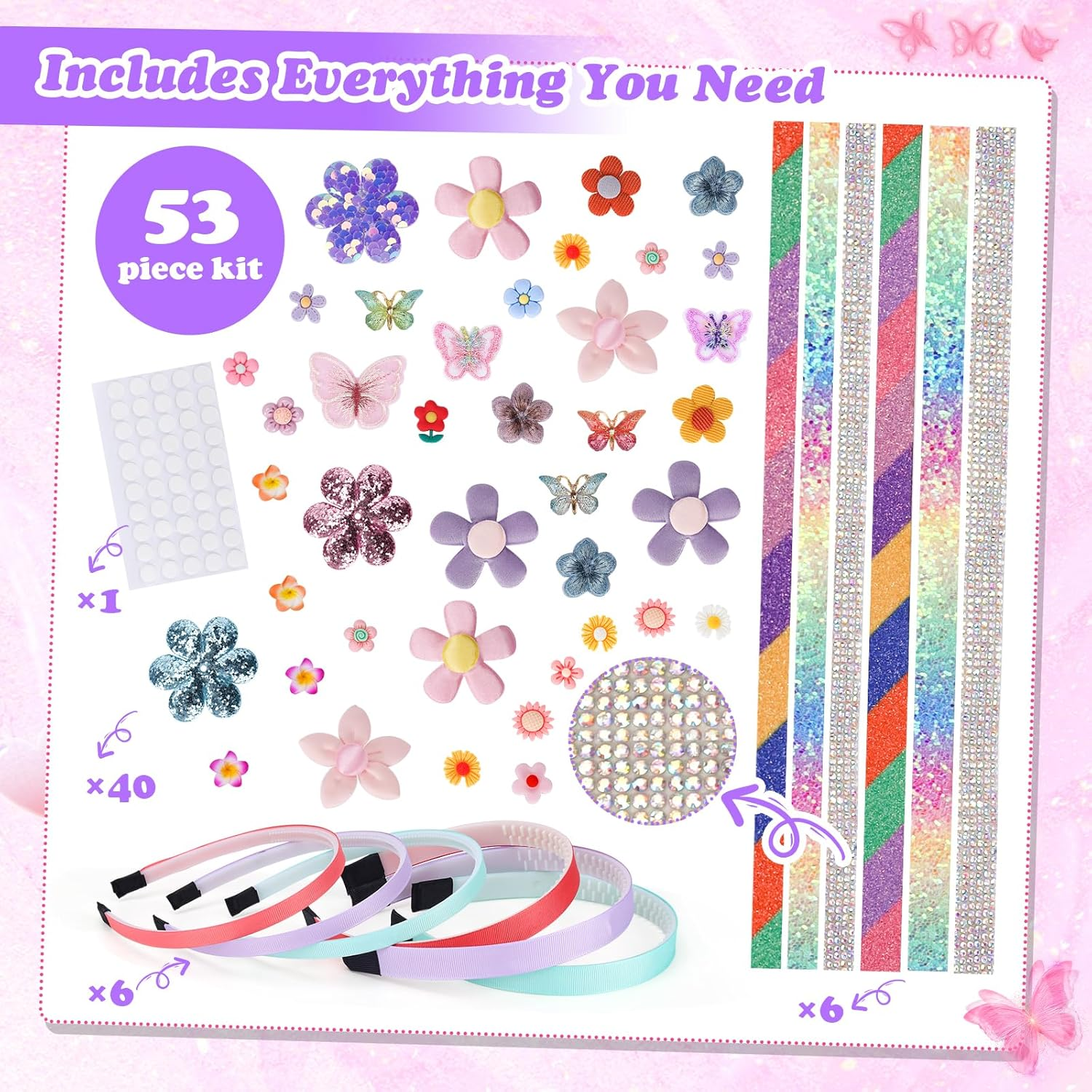 Best Presents for 4-10 Year Old Girls,Hair Accessories Making Set Mermaid Tiara - Girls' Birthday Gift Ideas Toy for 4-10 Years Old image number 5