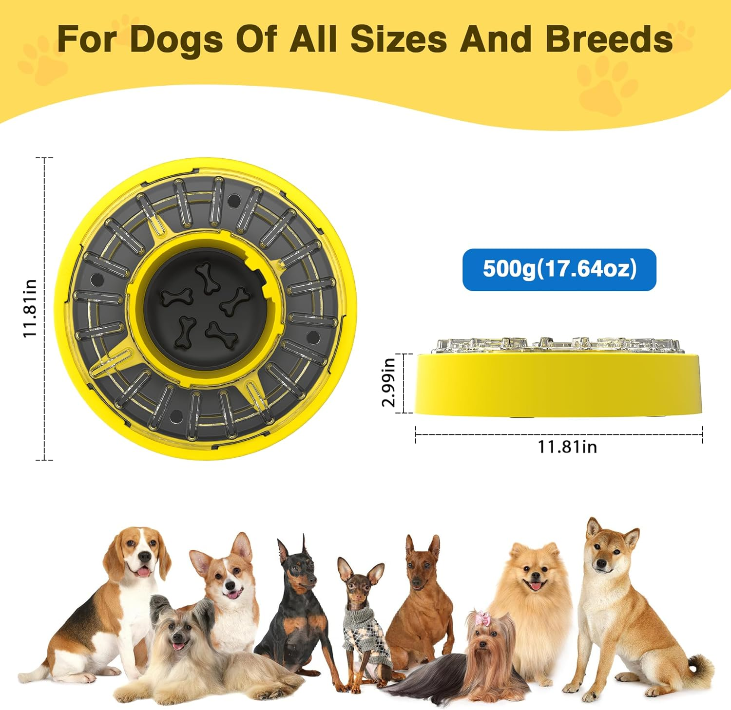 Slow Food Bowl for Dogs, Dog Feeder image number 5